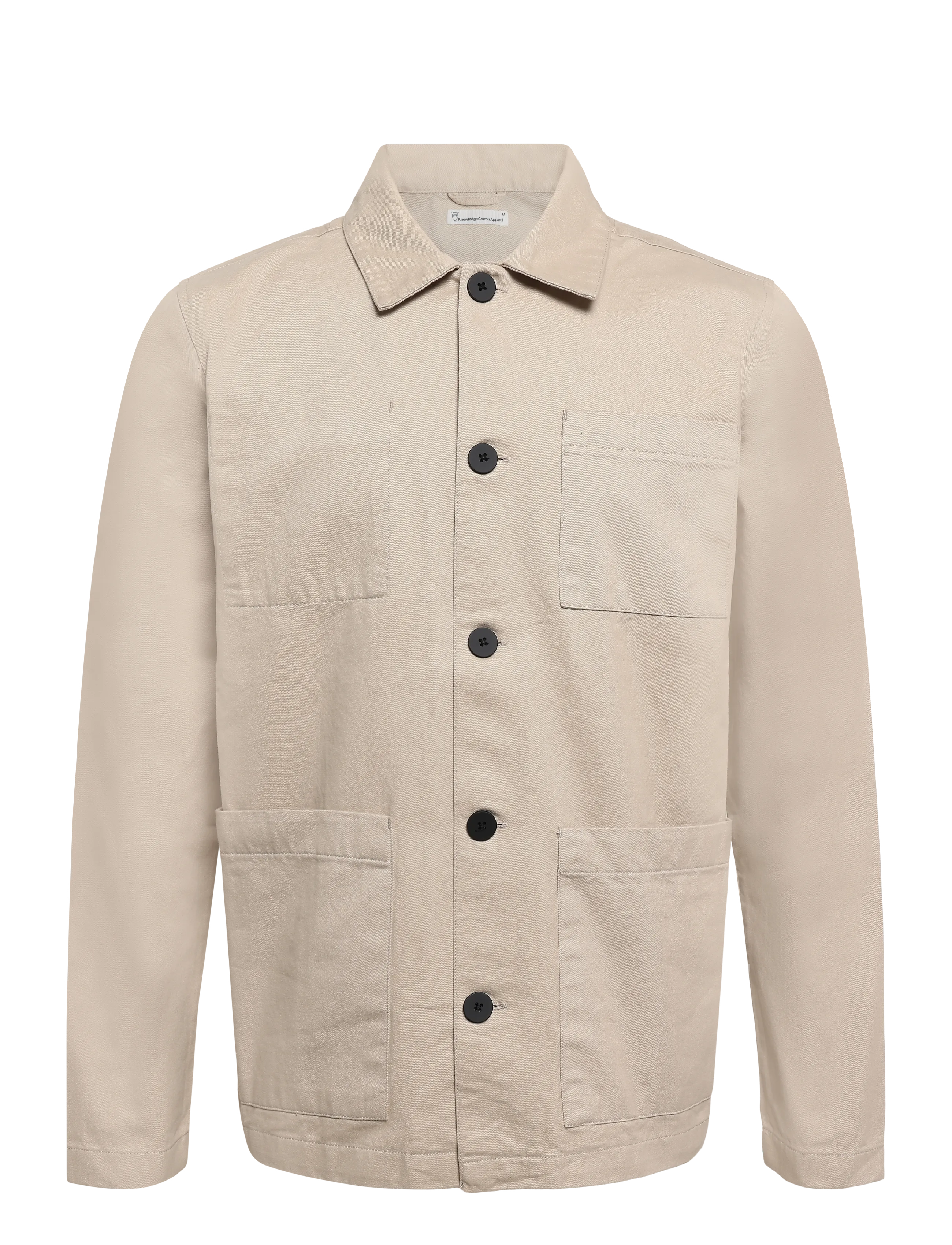 Knowledge Cotton Apparel Twill core overshirt - Knowledge Cotton Apparel - LIGHT FEATHER GRAY / grey