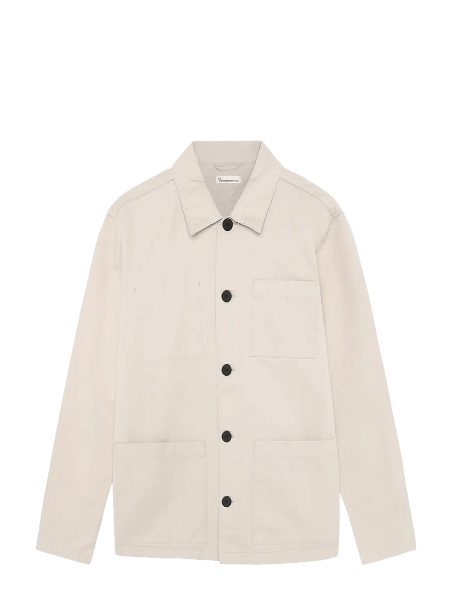 Knowledge Cotton Apparel - Twill core overshirt - Überhemden - light feather gray - 0