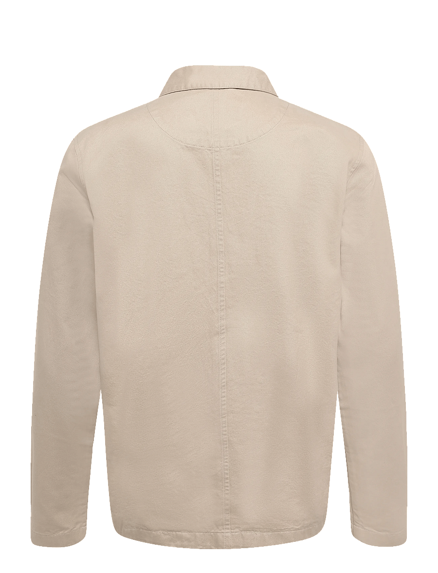 Knowledge Cotton Apparel - Twill core overshirt - shop efter anledning - light feather gray - 1