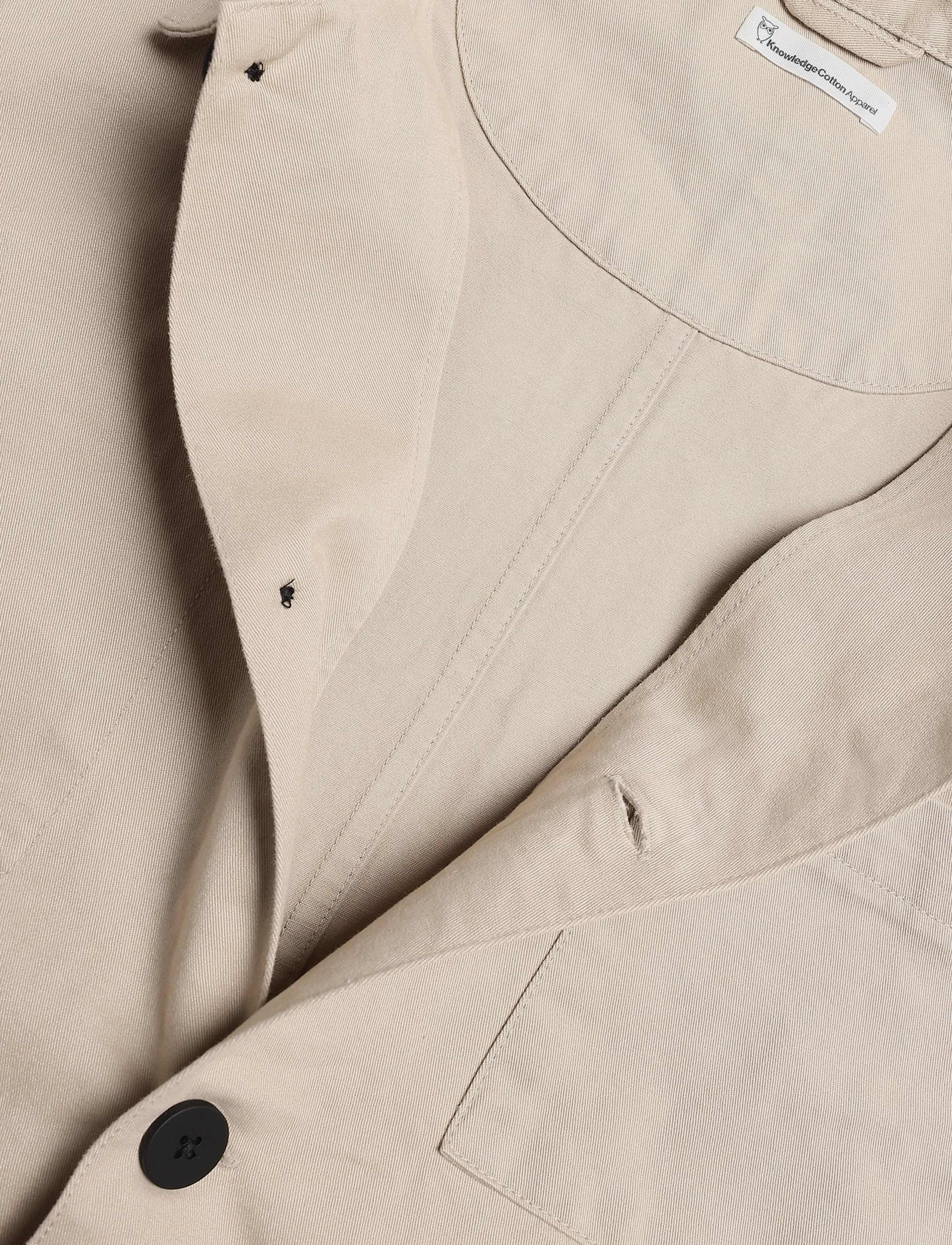 Knowledge Cotton Apparel - Twill core overshirt - shop efter anledning - light feather gray - 2