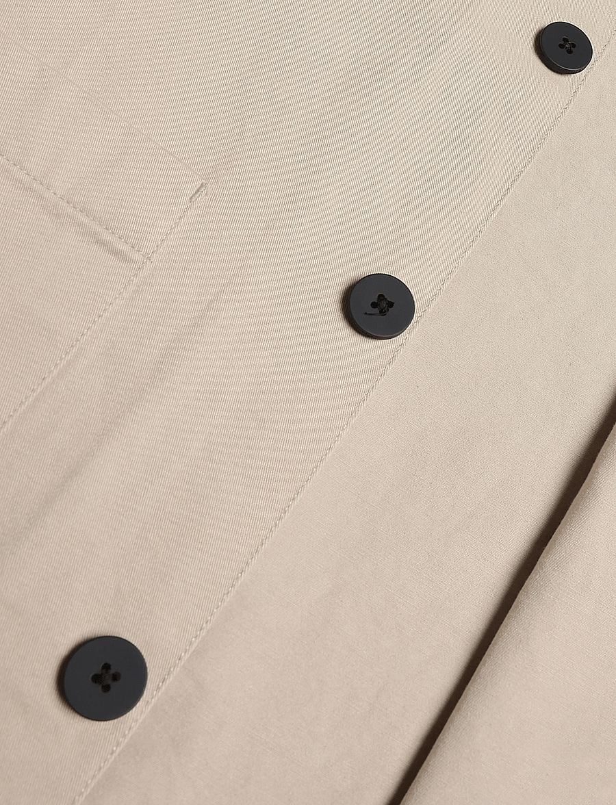 Knowledge Cotton Apparel - Twill core overshirt - shop efter anledning - light feather gray - 3