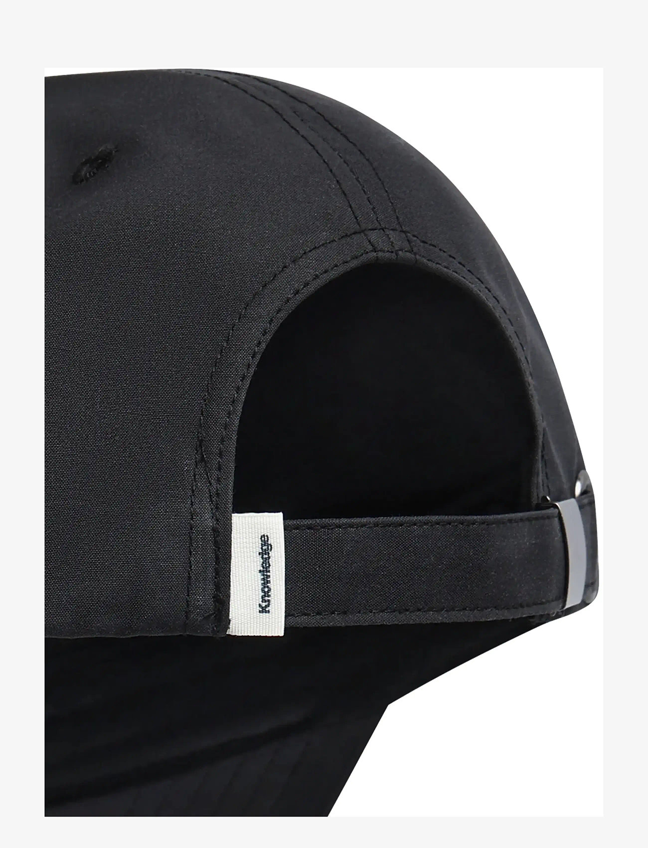Knowledge Cotton Apparel - Vent canvas 200 badge cap - kasketter - black jet - 1
