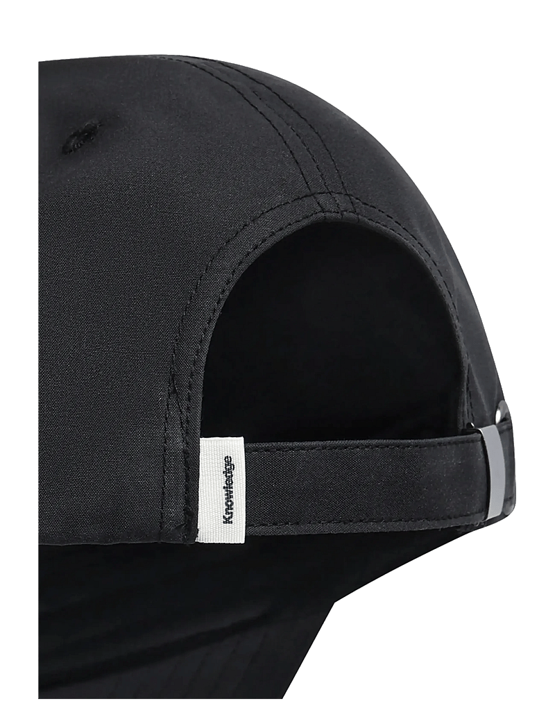 Knowledge Cotton Apparel - Vent canvas 200 badge cap - kasketter - black jet - 1