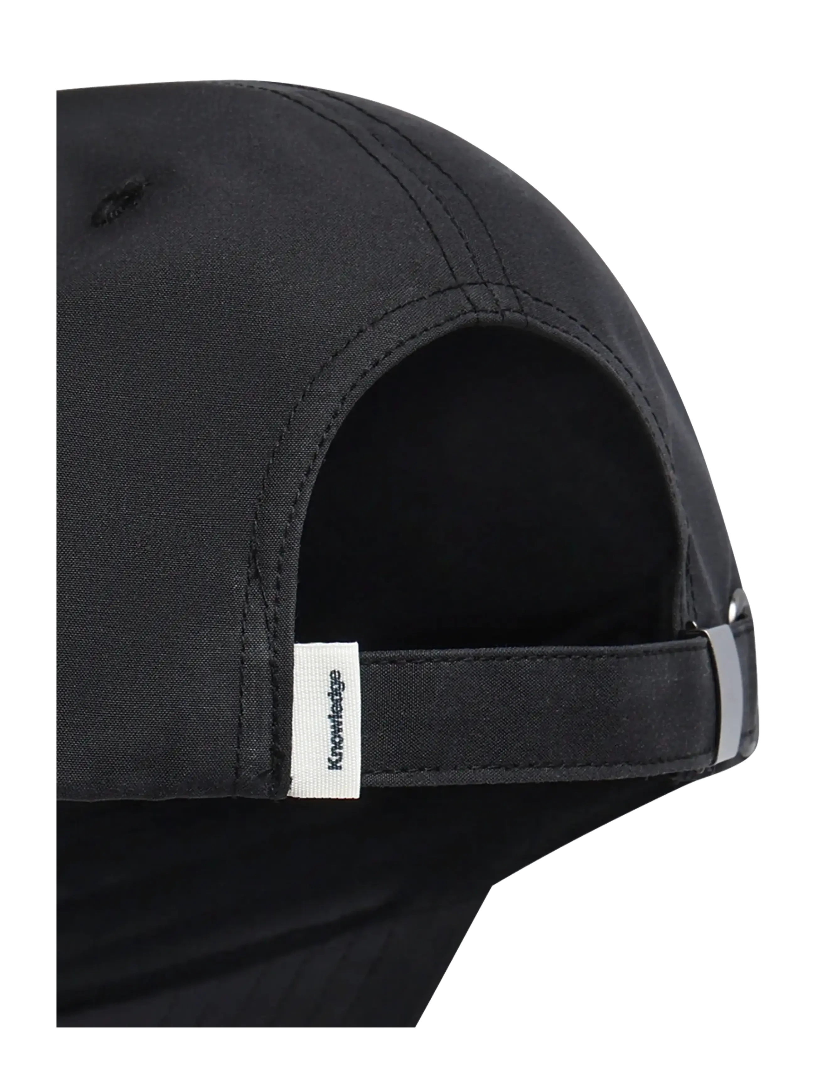 Knowledge Cotton Apparel - Vent canvas 200 badge cap - nokamütsid - black jet - 1