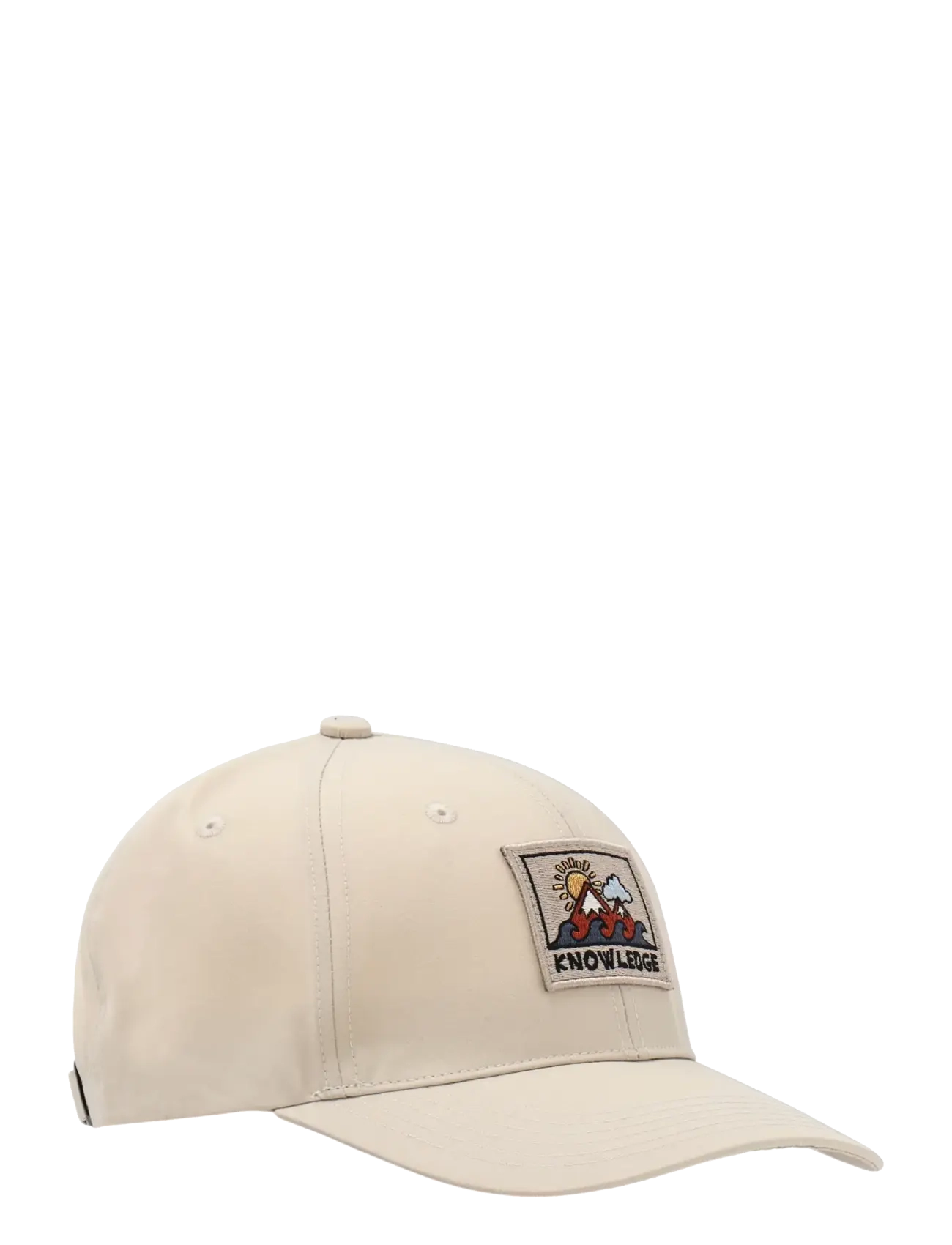 Knowledge Cotton Apparel Vent canvas 200 badge cap - Knowledge Cotton Apparel - LIGHT FEATHER GRAY / beige