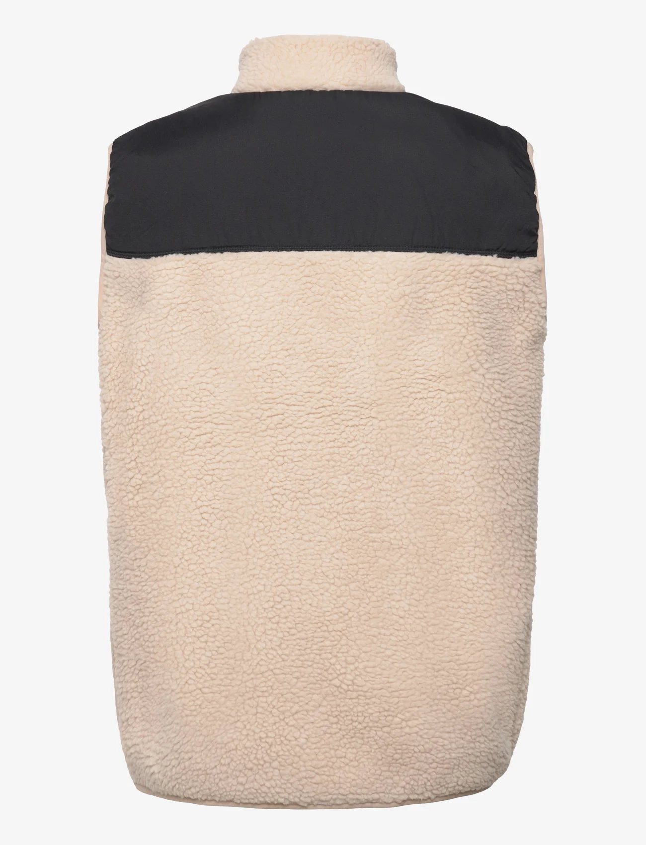 Knowledge Cotton Apparel - Teddy fleece hood vest with rib sto - midlayer-jakker - item color - 1