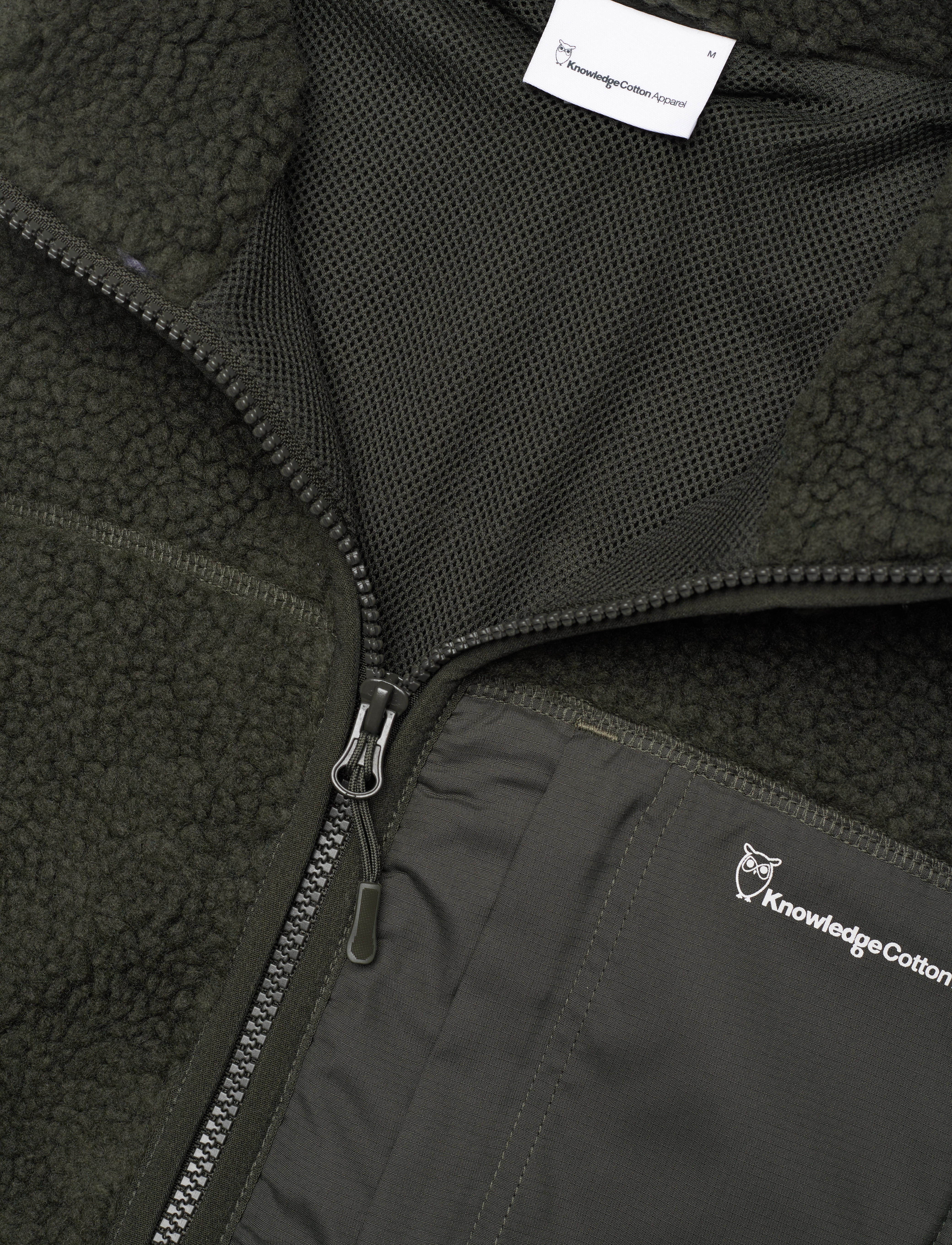 Knowledge Cotton Apparel - Teddy fleece vest - GRS/Vegan - forrest night - 5
