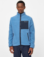 Knowledge Cotton Apparel - Teddy fleece zip sweat - GRS/Vegan - truien en hoodies - azure blue - 2