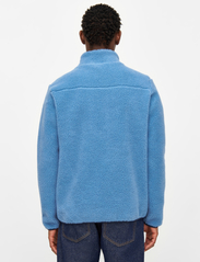 Knowledge Cotton Apparel - Teddy fleece zip sweat - GRS/Vegan - dressipluusid - azure blue - 3