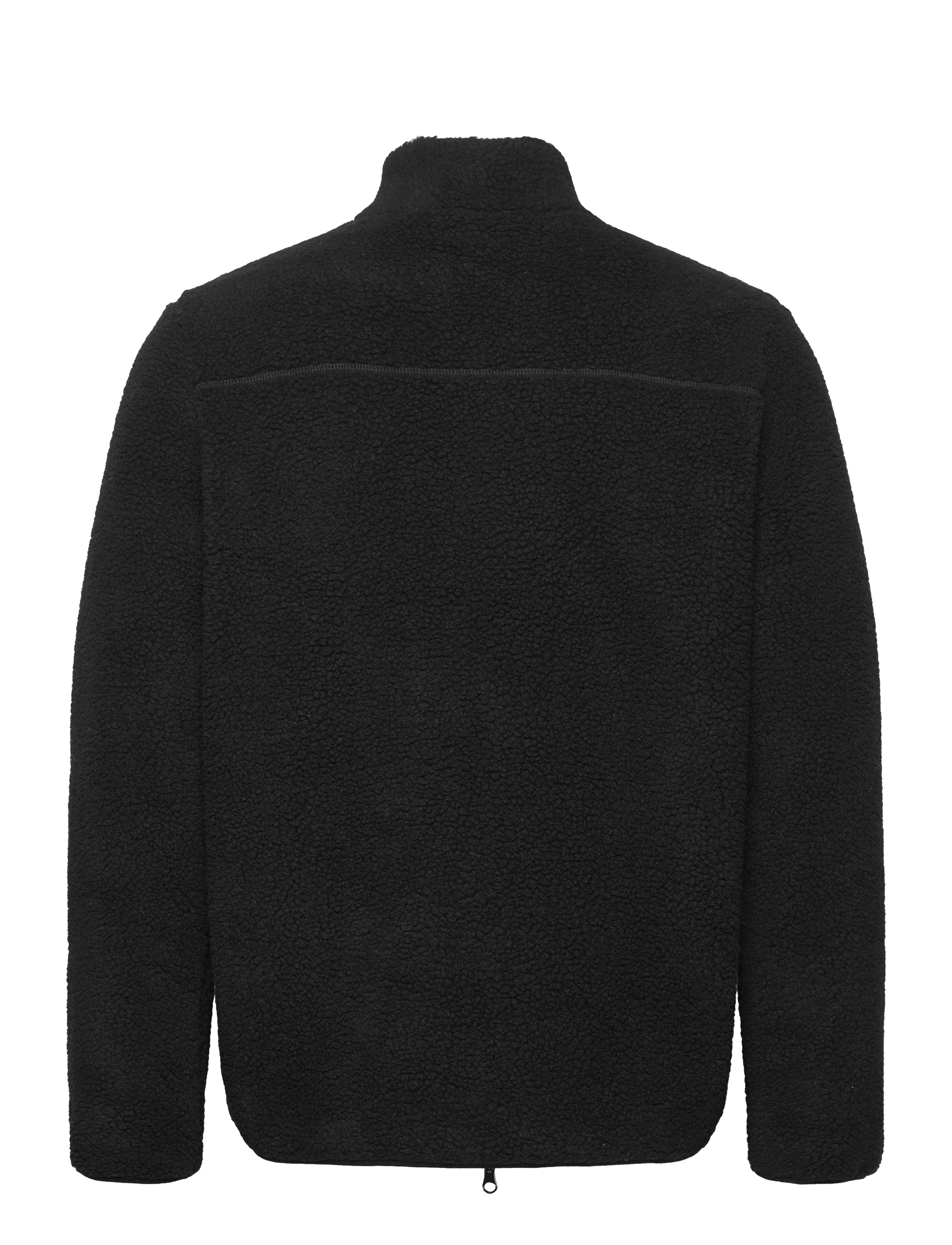 Knowledge Cotton Apparel - Teddy fleece zip sweat - GRS/Vegan - black jet - 2