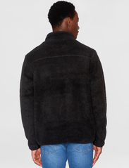Knowledge Cotton Apparel - Teddy fleece zip sweat - GRS/Vegan - sporta džemperi - black jet - 3