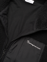 Knowledge Cotton Apparel - Teddy fleece zip sweat - GRS/Vegan - sporta džemperi - black jet - 5