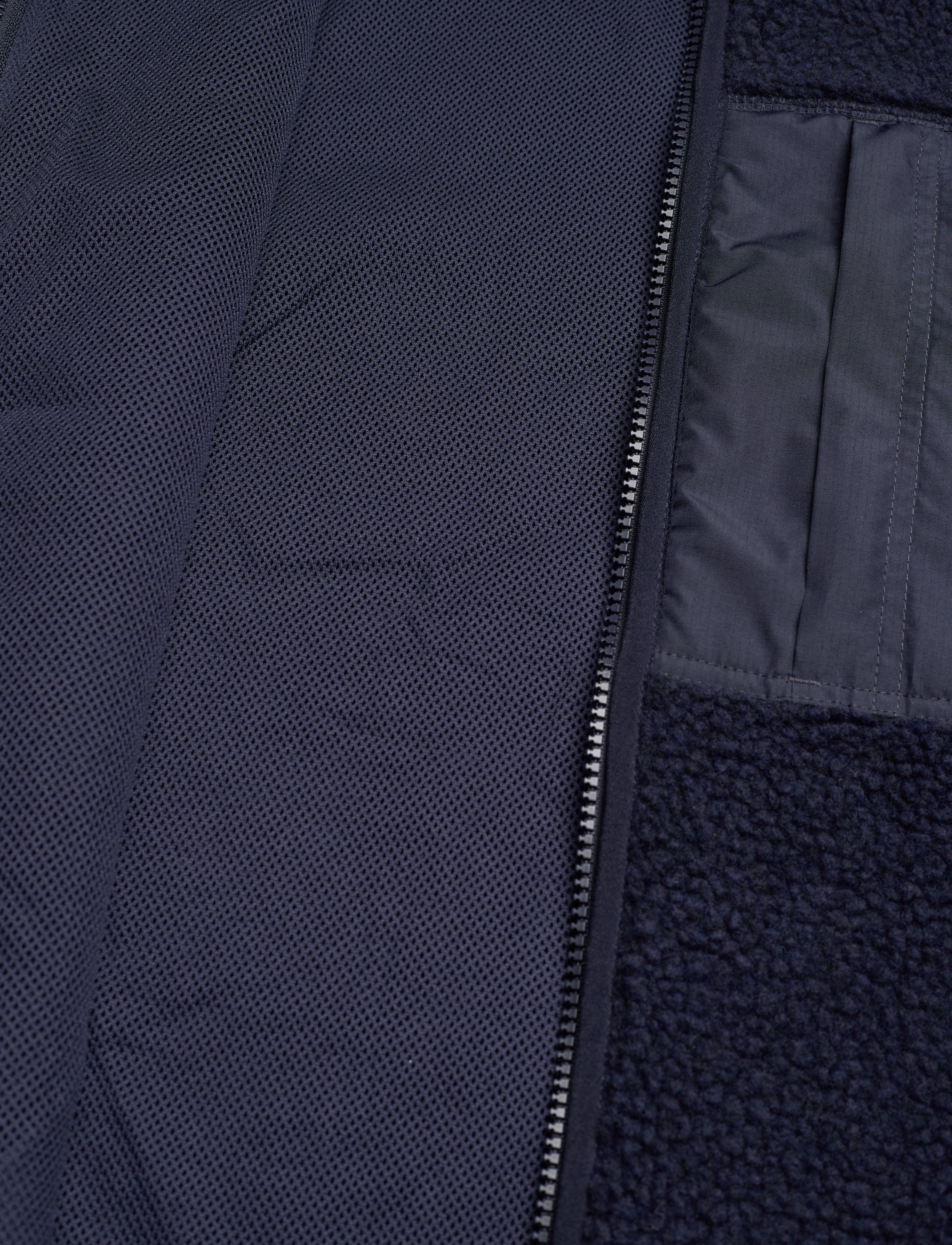 Knowledge Cotton Apparel - Teddy fleece zip sweat - GRS/Vegan - night sky - 4
