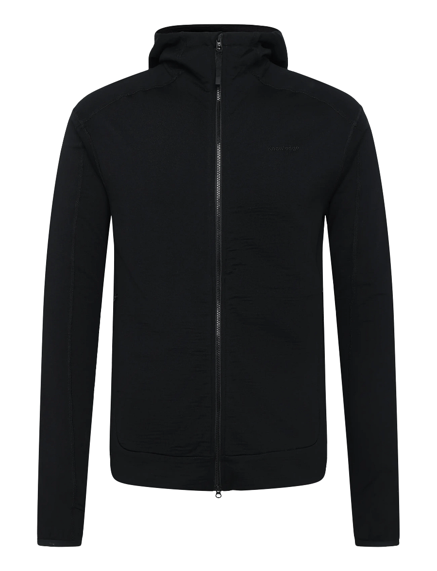 Knowledge Cotton Apparel - Dynamic wool fleece hoodie - fleece-pullover - black jet - 0