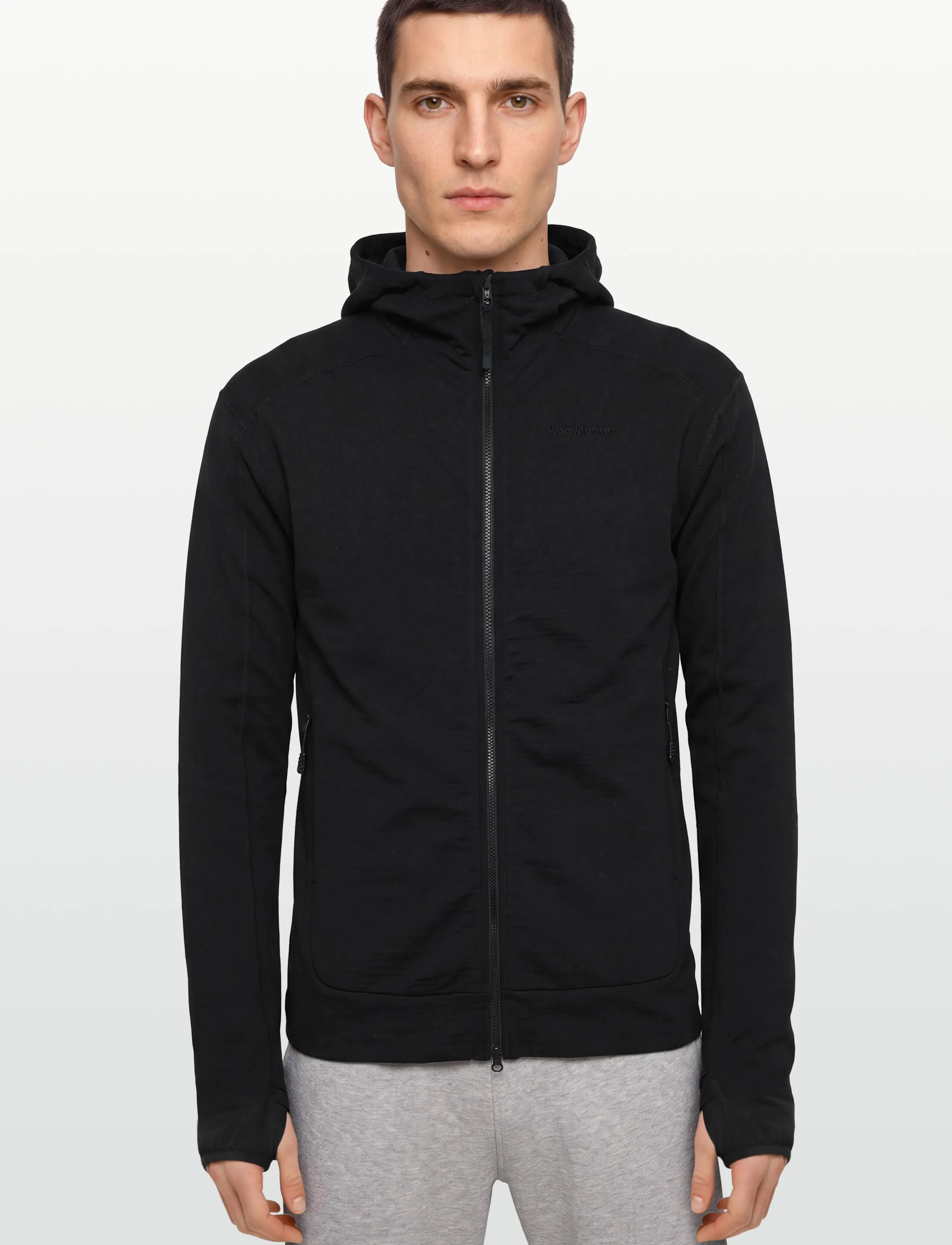 Knowledge Cotton Apparel - Dynamic wool fleece hoodie - fleece-pullover - black jet - 3