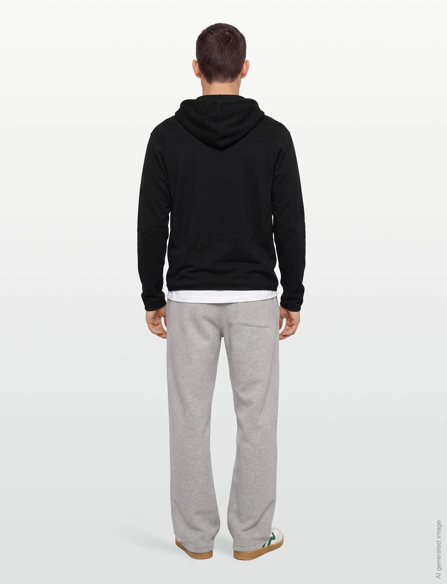 Knowledge Cotton Apparel - Dynamic wool fleece hoodie - fleece-pullover - black jet - 4