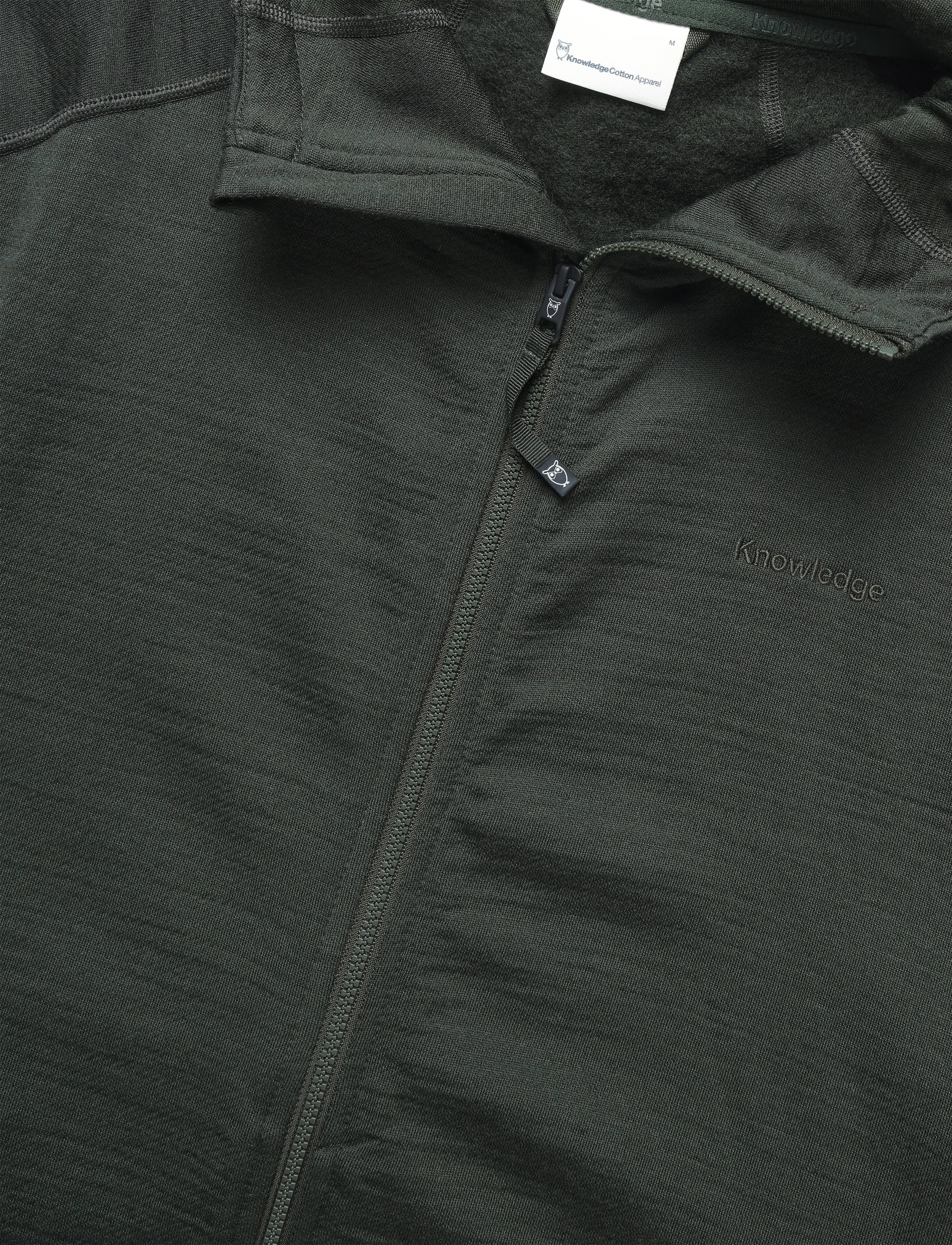 Knowledge Cotton Apparel - Dynamic wool fleece hoodie - Üleriided - forest night - 2