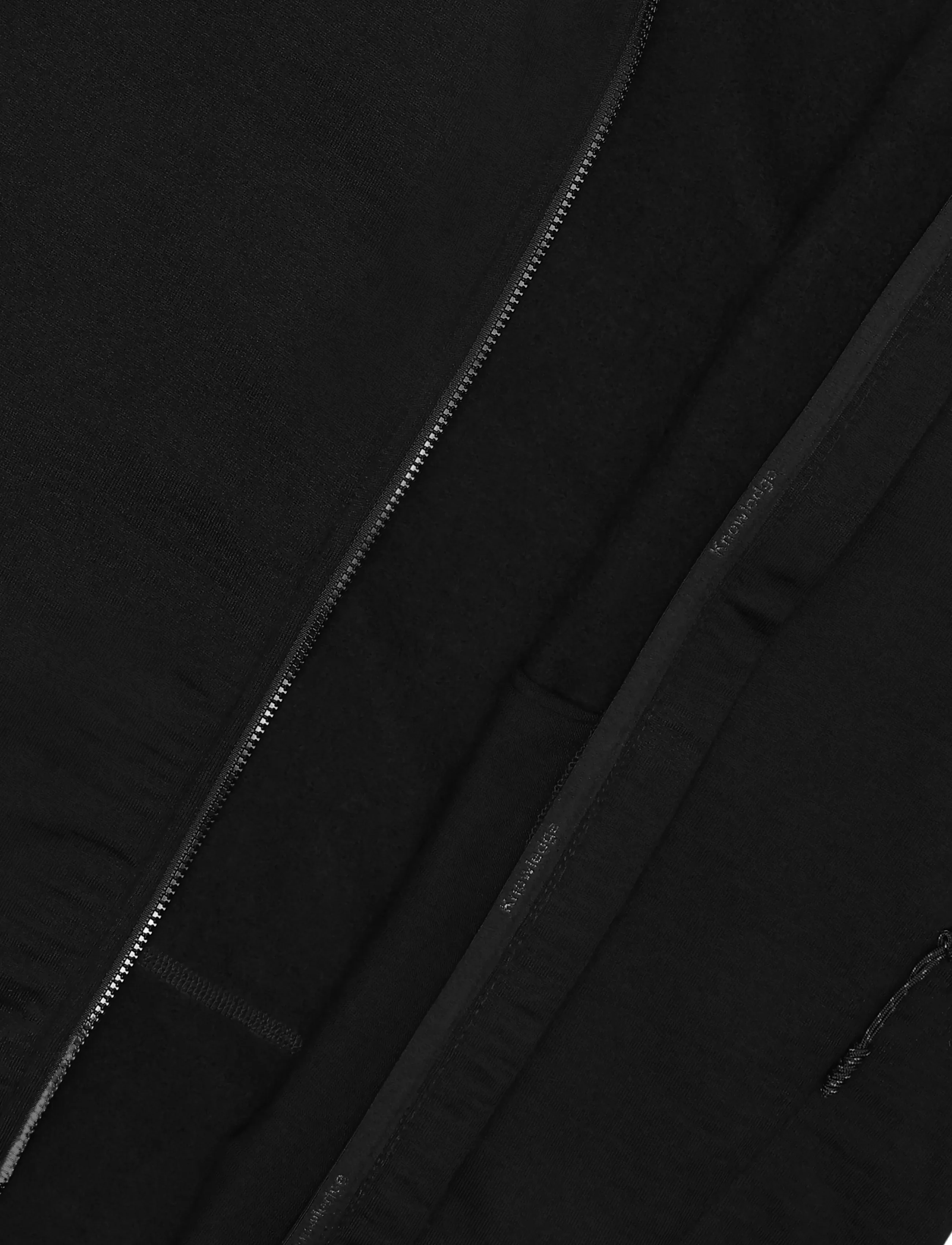 Knowledge Cotton Apparel - Dynamic wool fleece full zip - frühlingsjacken - black jet - 4