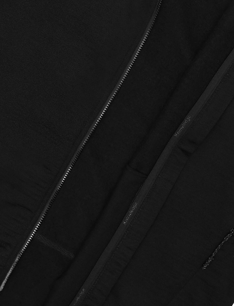 Knowledge Cotton Apparel - Dynamic wool fleece full zip - frühlingsjacken - black jet - 4