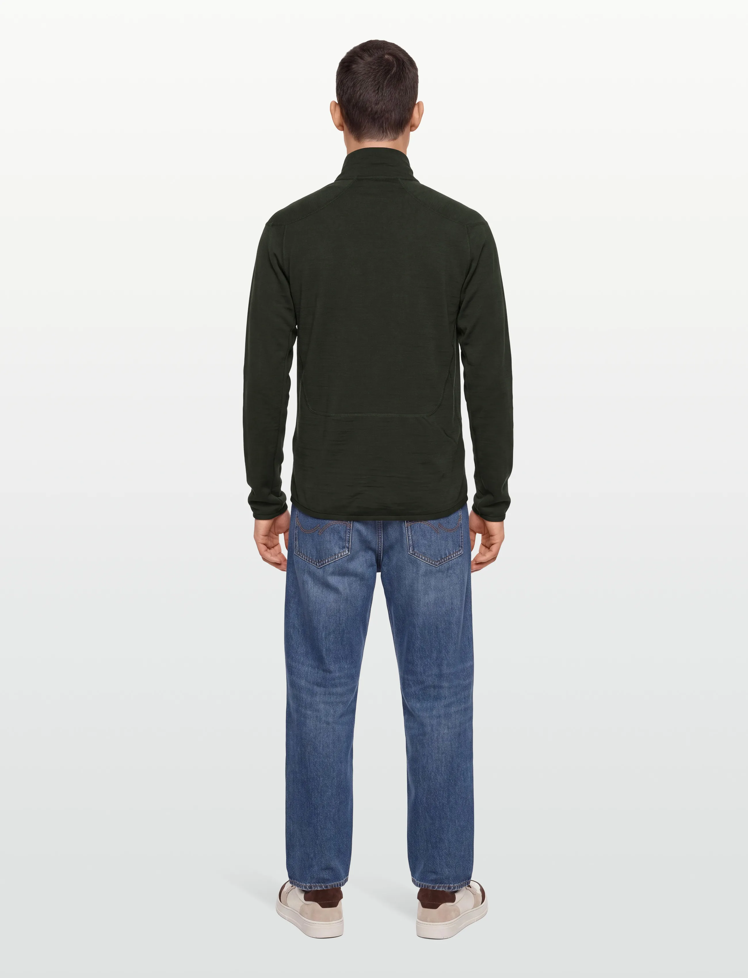 Knowledge Cotton Apparel - Dynamic wool fleece full zip - frühlingsjacken - forest night - 4