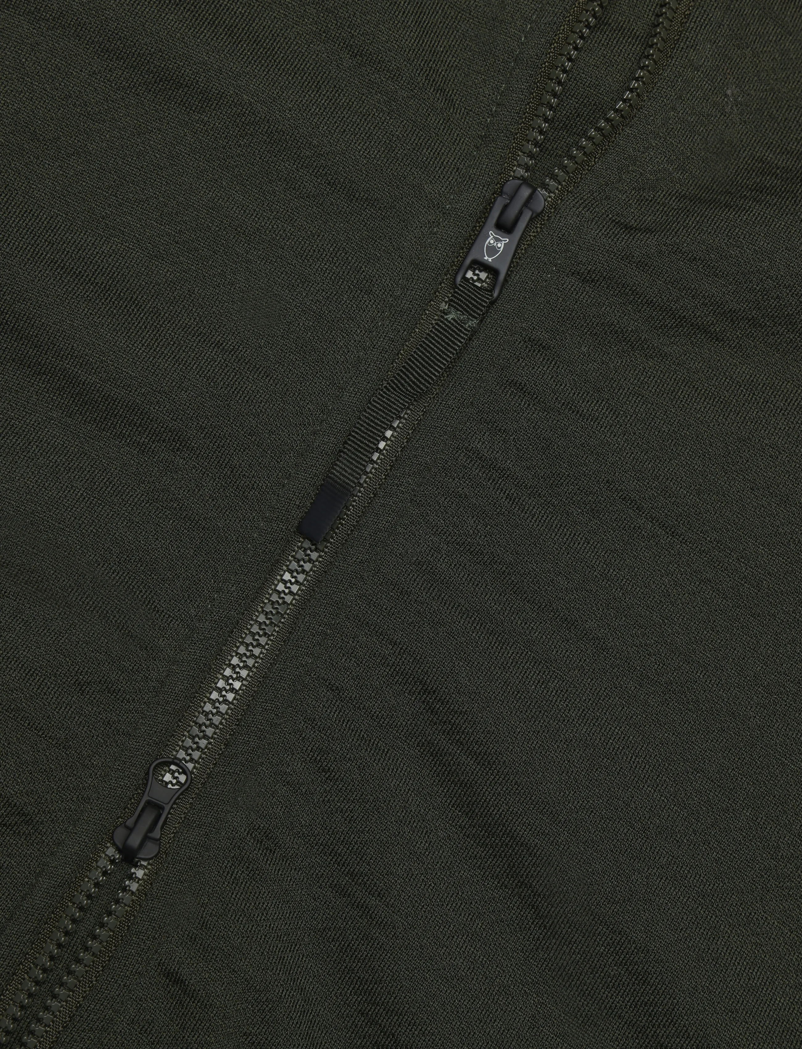 Knowledge Cotton Apparel - Dynamic wool fleece full zip - forest night - 3