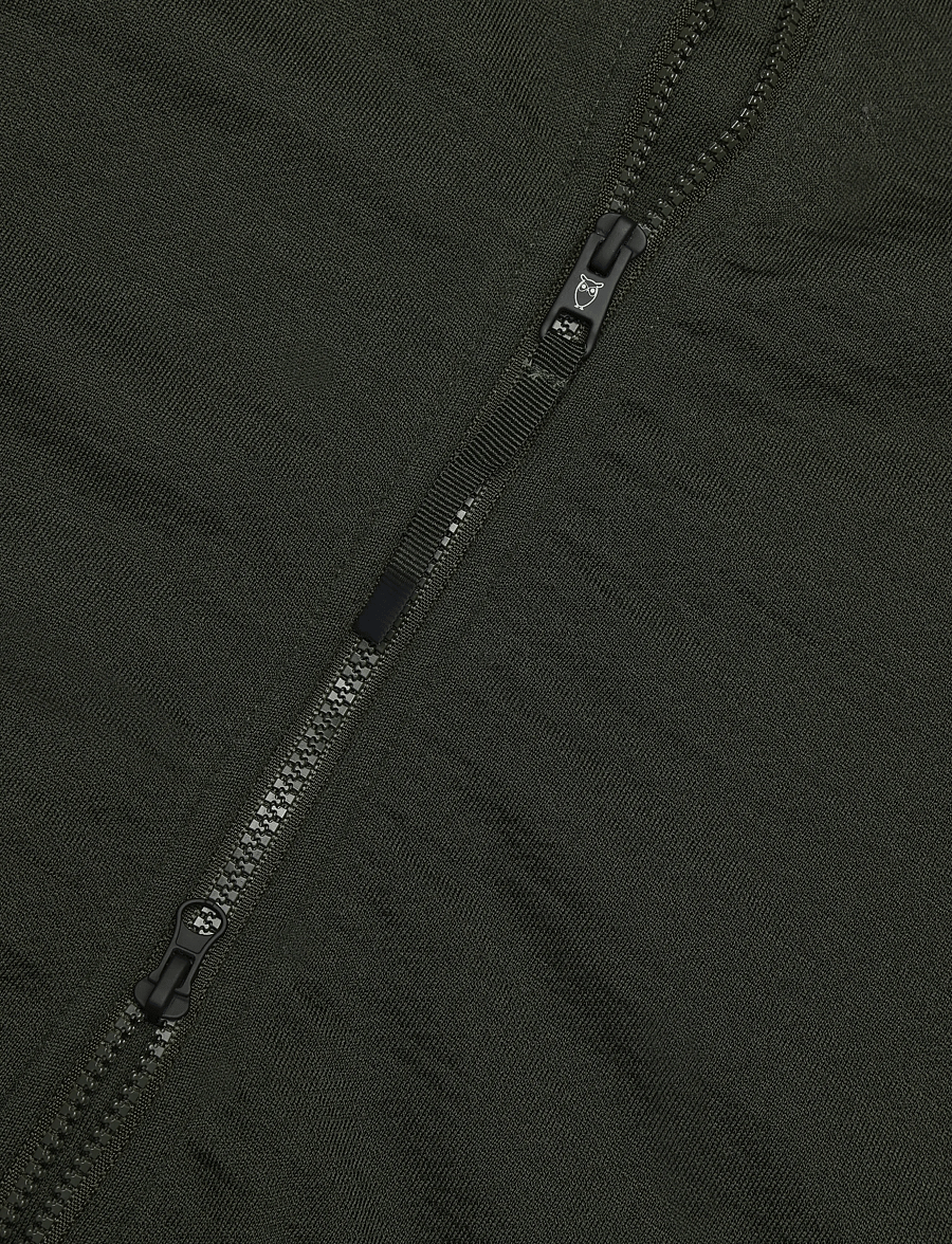 Knowledge Cotton Apparel - Dynamic wool fleece full zip - frühlingsjacken - forest night - 3