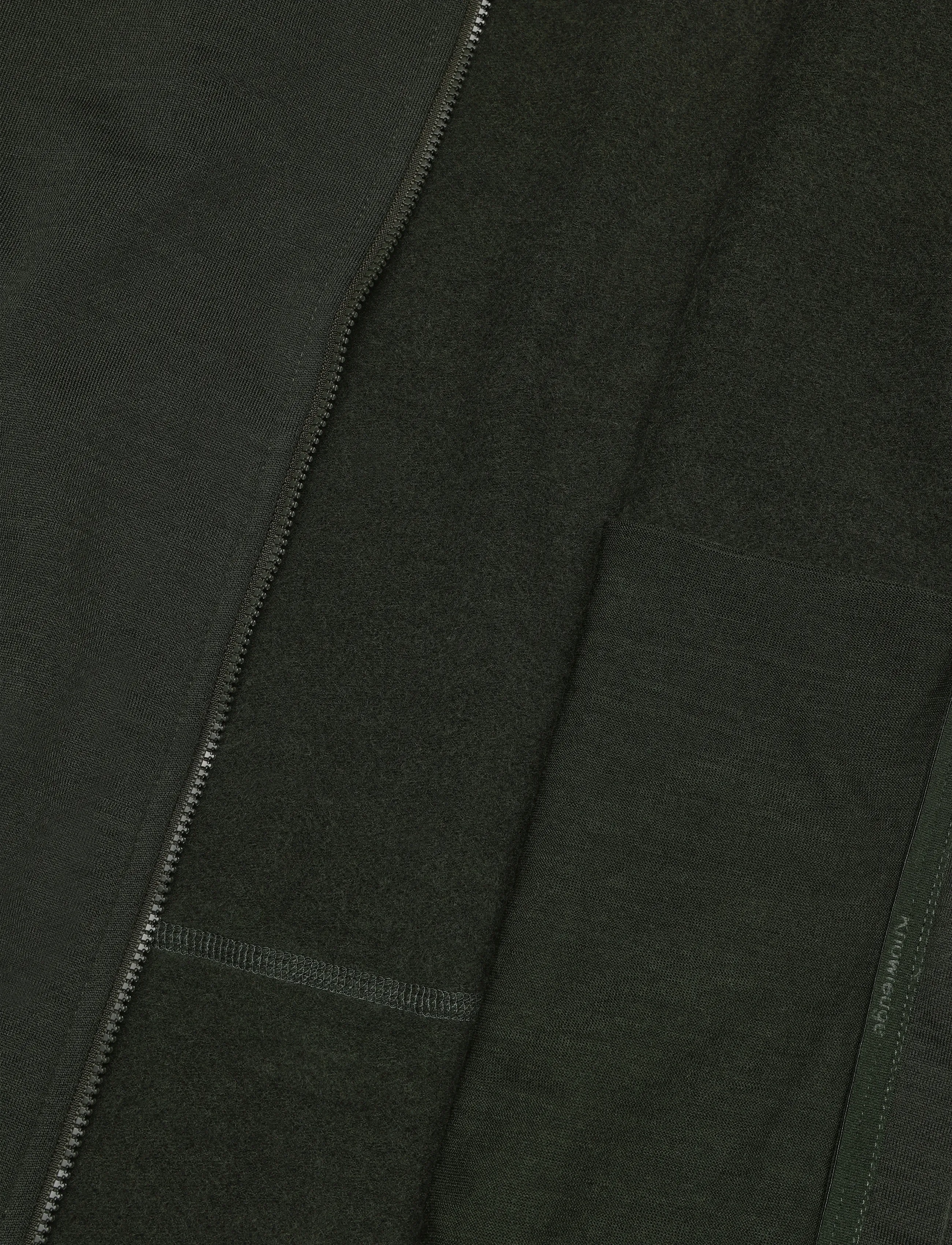 Knowledge Cotton Apparel - Dynamic wool fleece full zip - forest night - 4