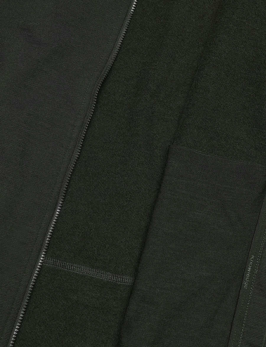 Knowledge Cotton Apparel - Dynamic wool fleece full zip - frühlingsjacken - forest night - 4