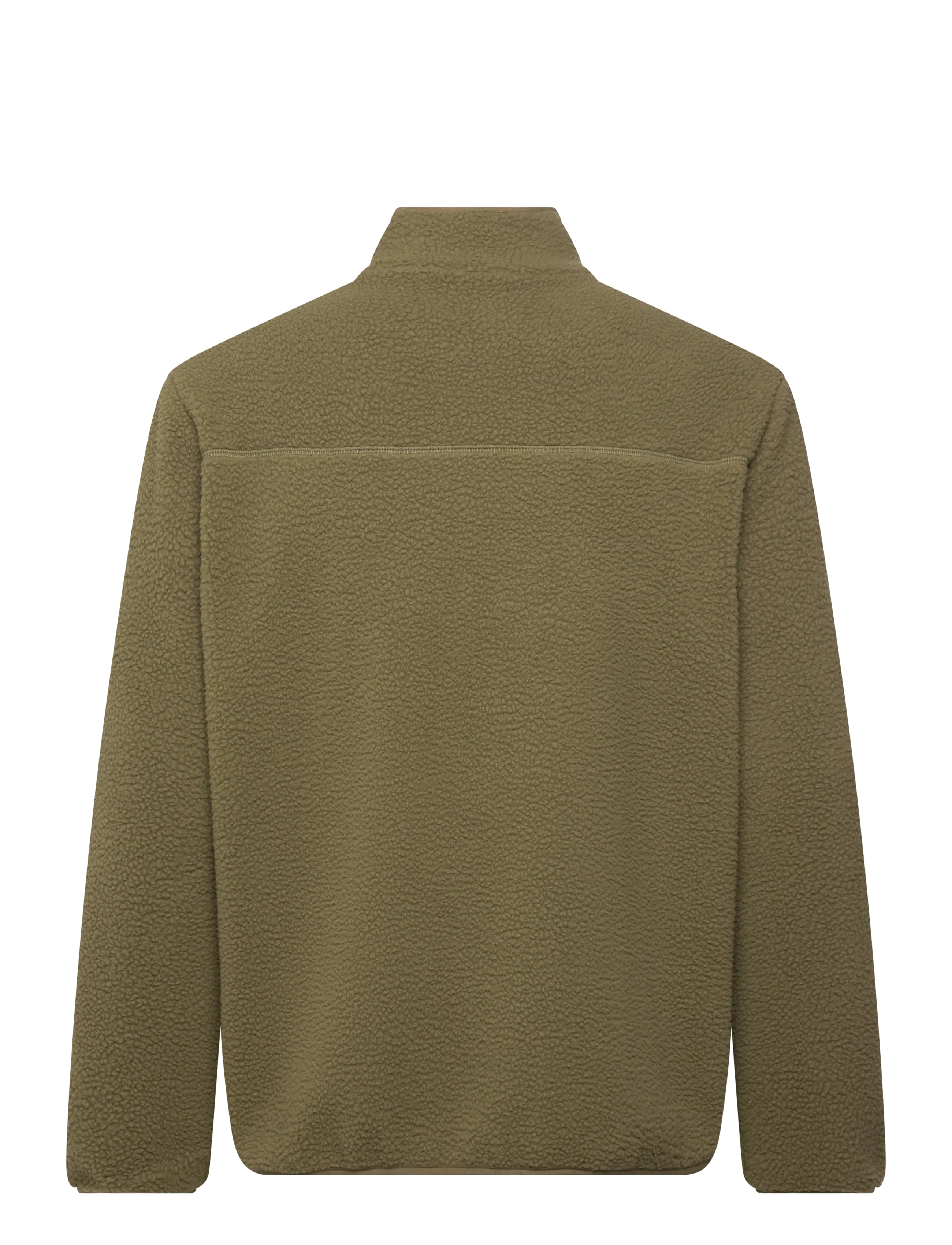 Knowledge Cotton Apparel - Loose Fit Zip Fleece - GRS/Vegan - fleecetrøjer - burned olive - 1
