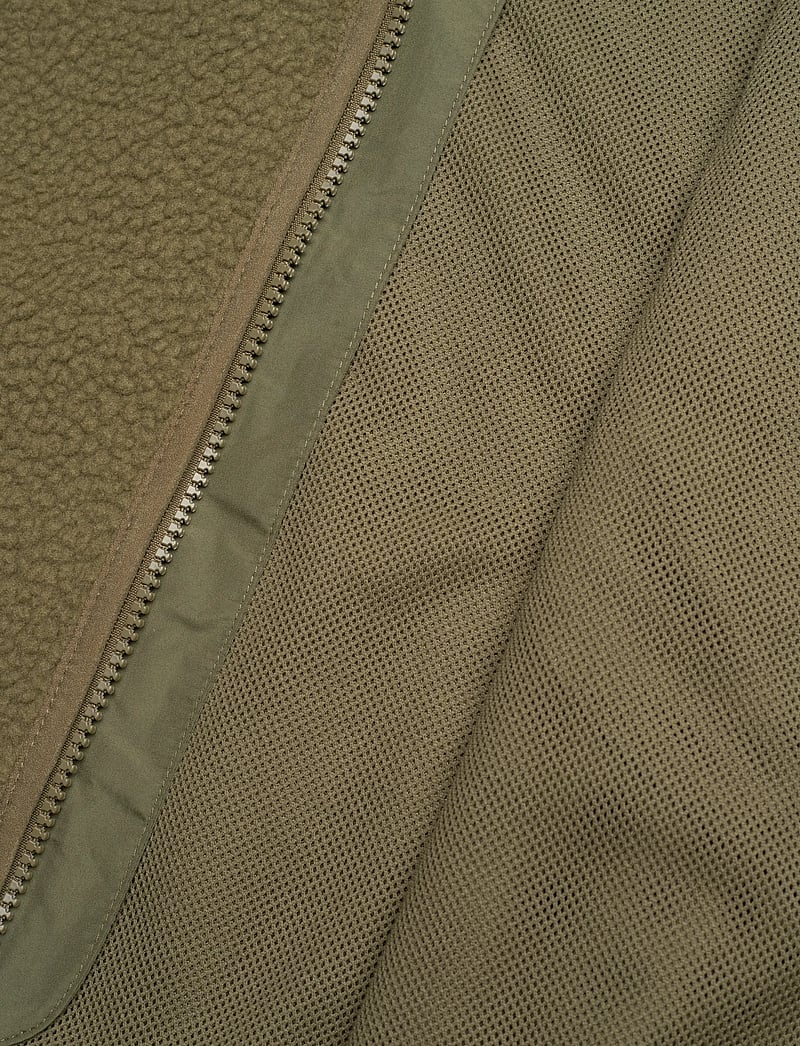 Knowledge Cotton Apparel - Loose Fit Zip Fleece - GRS/Vegan - fleece-pullover - burned olive - 5