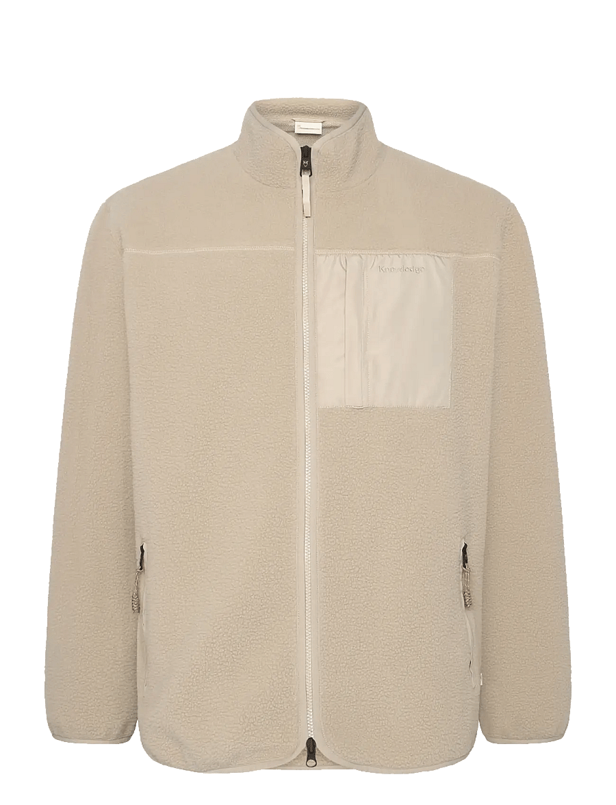 Knowledge Cotton Apparel - Loose Fit Zip Fleece - sügisjoped - light feather gray - 0