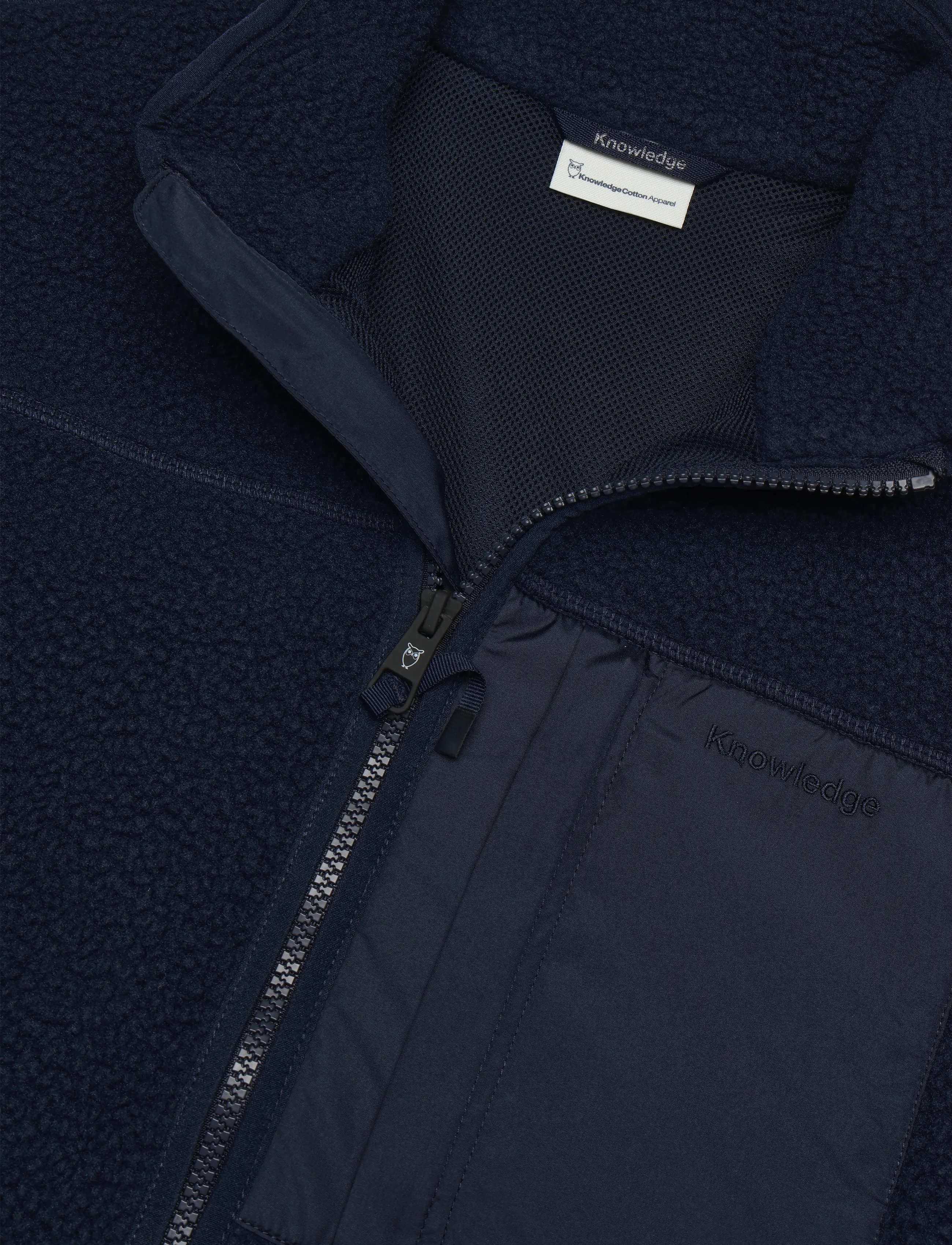 Knowledge Cotton Apparel - Loose Fit Zip Fleece - GRS/Vegan - sweatshirts - night sky - 2