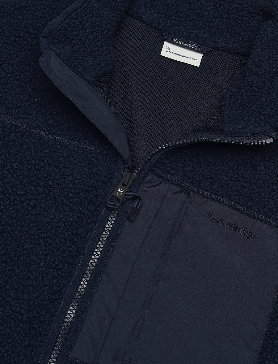 Knowledge Cotton Apparel - Loose Fit Zip Fleece - GRS/Vegan - frühlingsjacken - night sky - 2