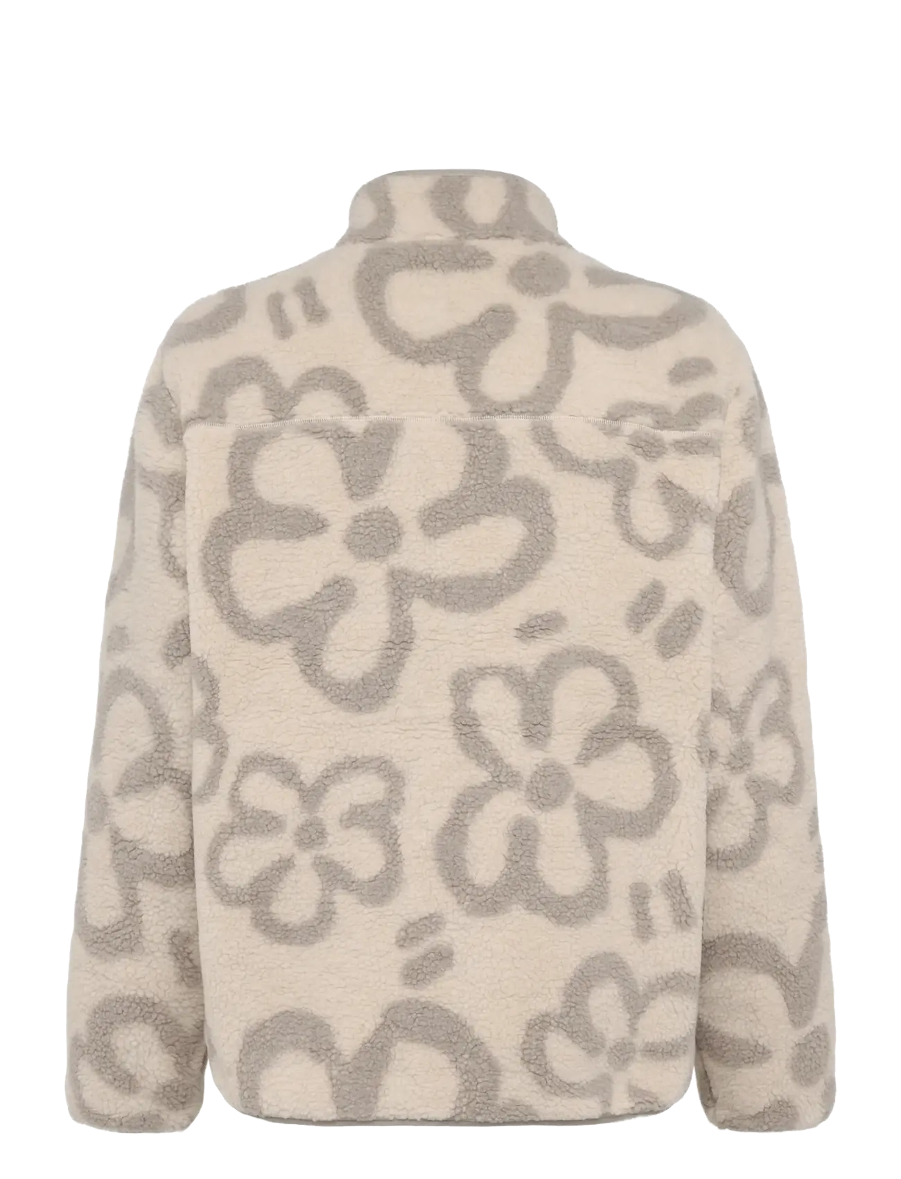 Knowledge Cotton Apparel - Loose print full zip fleece - herbstjacken - creme - 1
