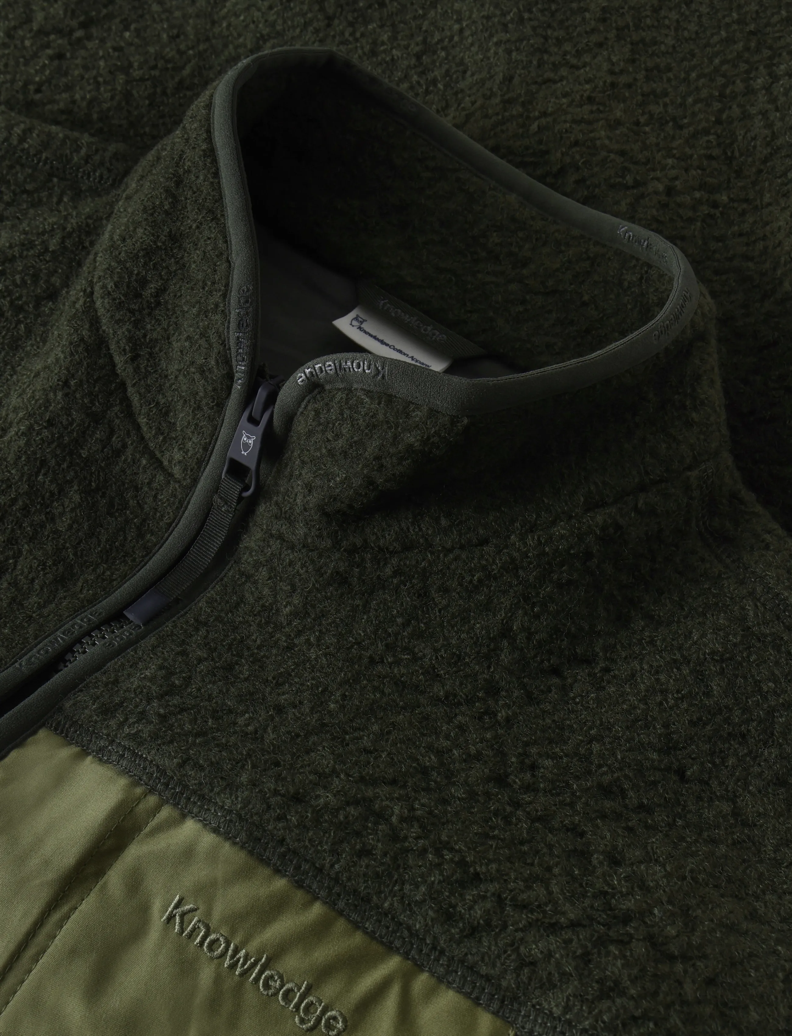Knowledge Cotton Apparel - Wool fleece vest - veste - forrest night - 2
