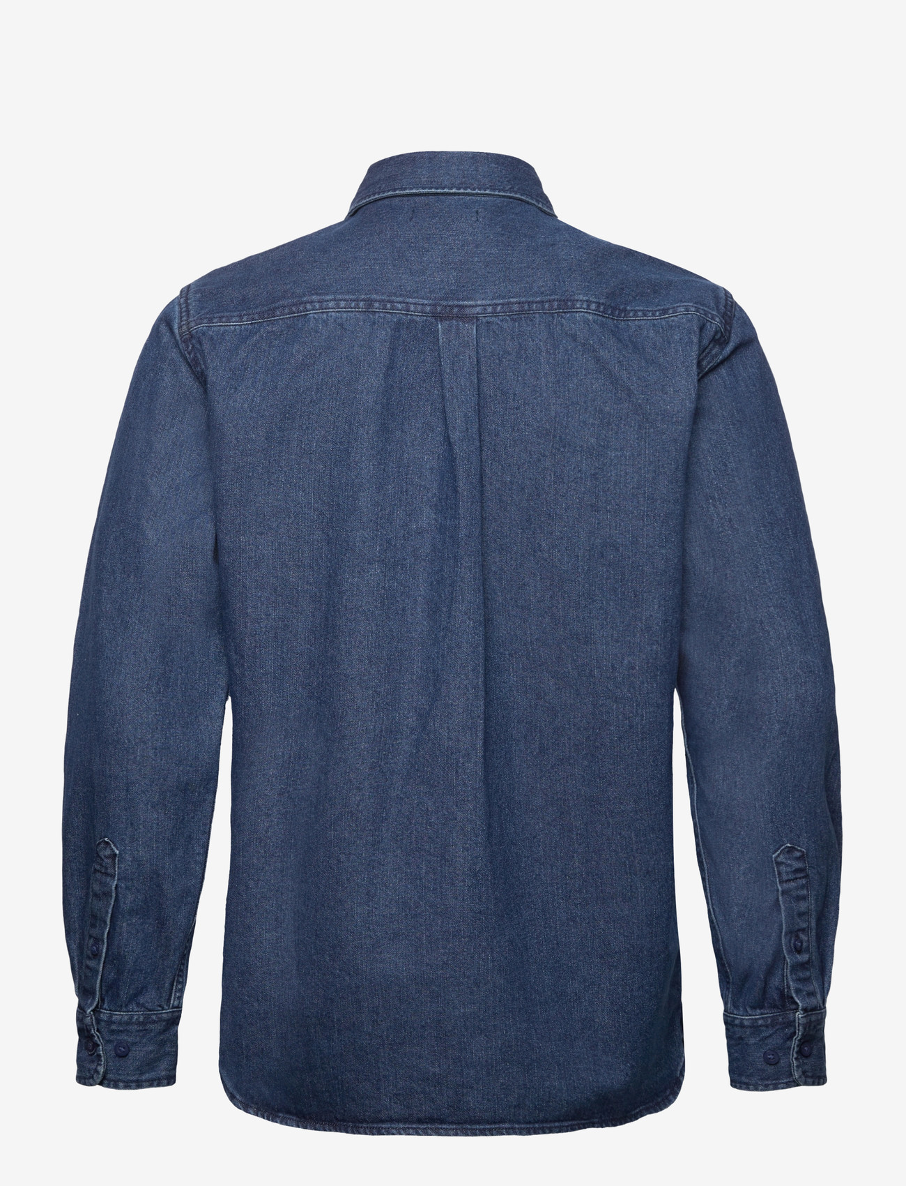 Knowledge Cotton Apparel - Organic Cotton Natural Indigo Denim - jeansskjortor - dark blue denim - 1