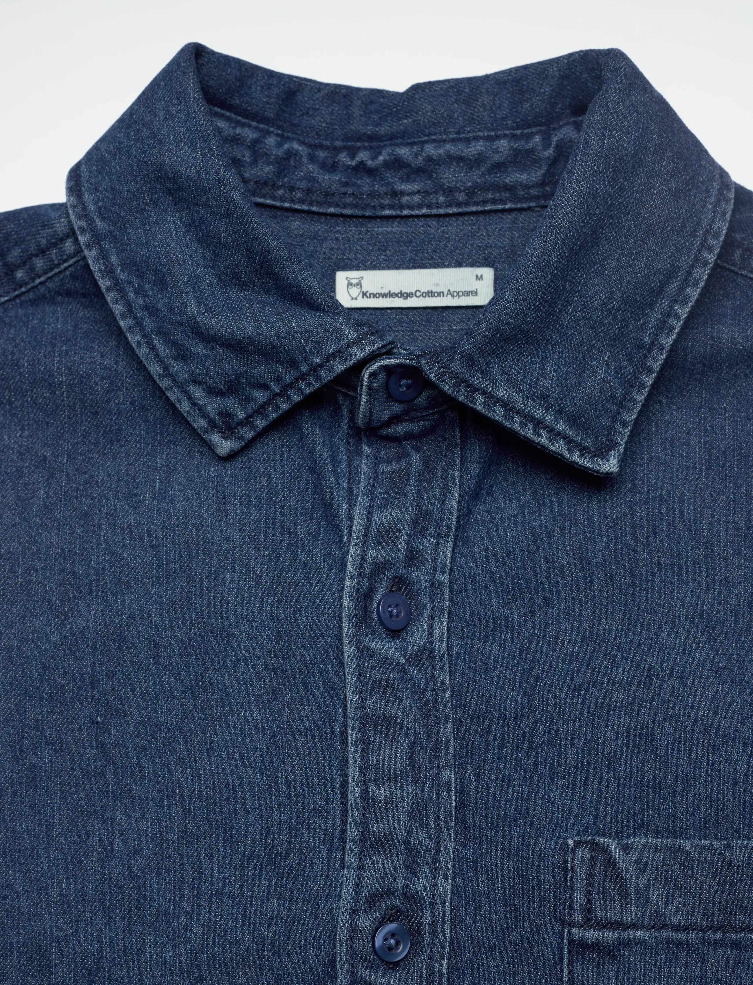 Knowledge Cotton Apparel - Organic Cotton Natural Indigo Denim - jeanshemden - dark blue denim - 2