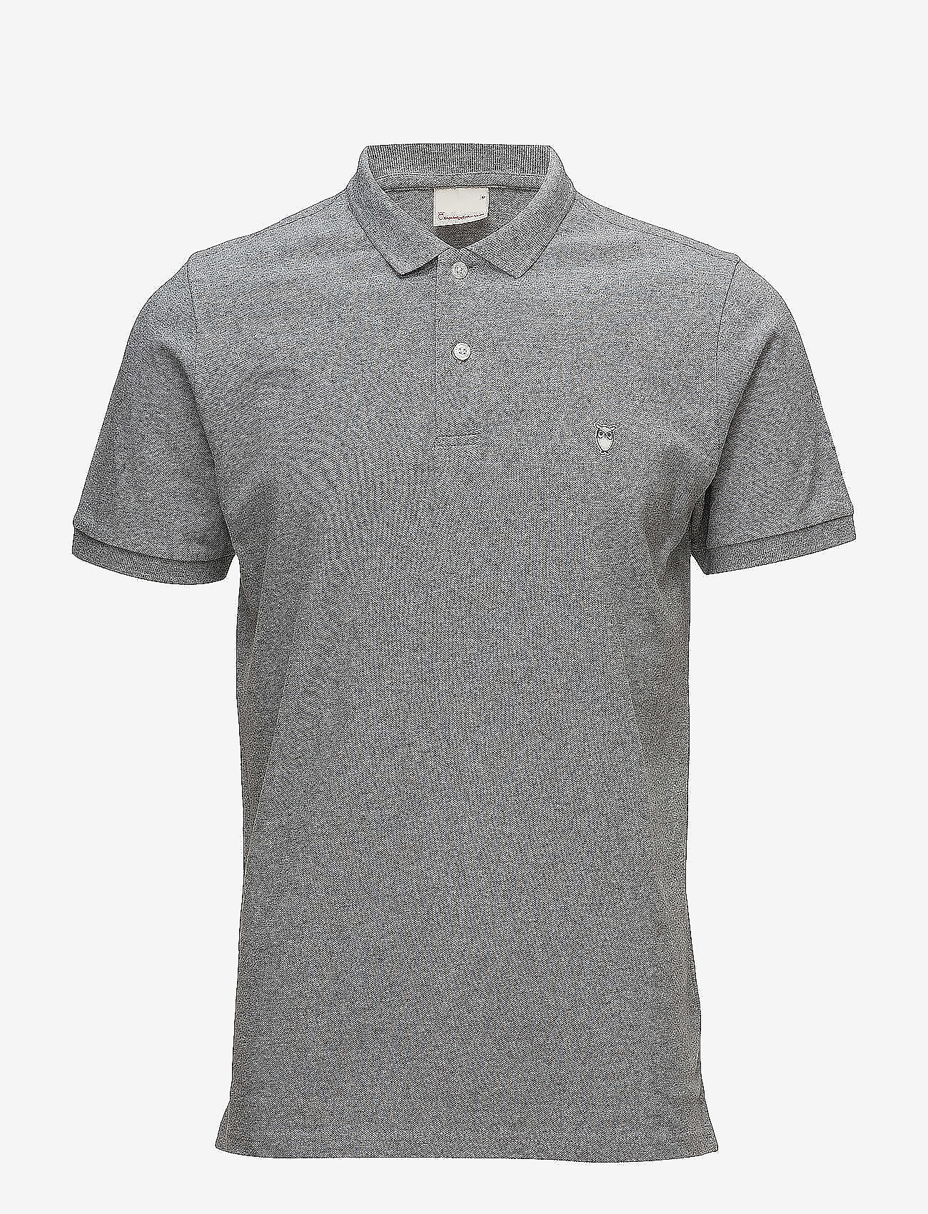 Knowledge Cotton Apparel - Pique Polo -  GOTS/Vegan - grey melange - 0