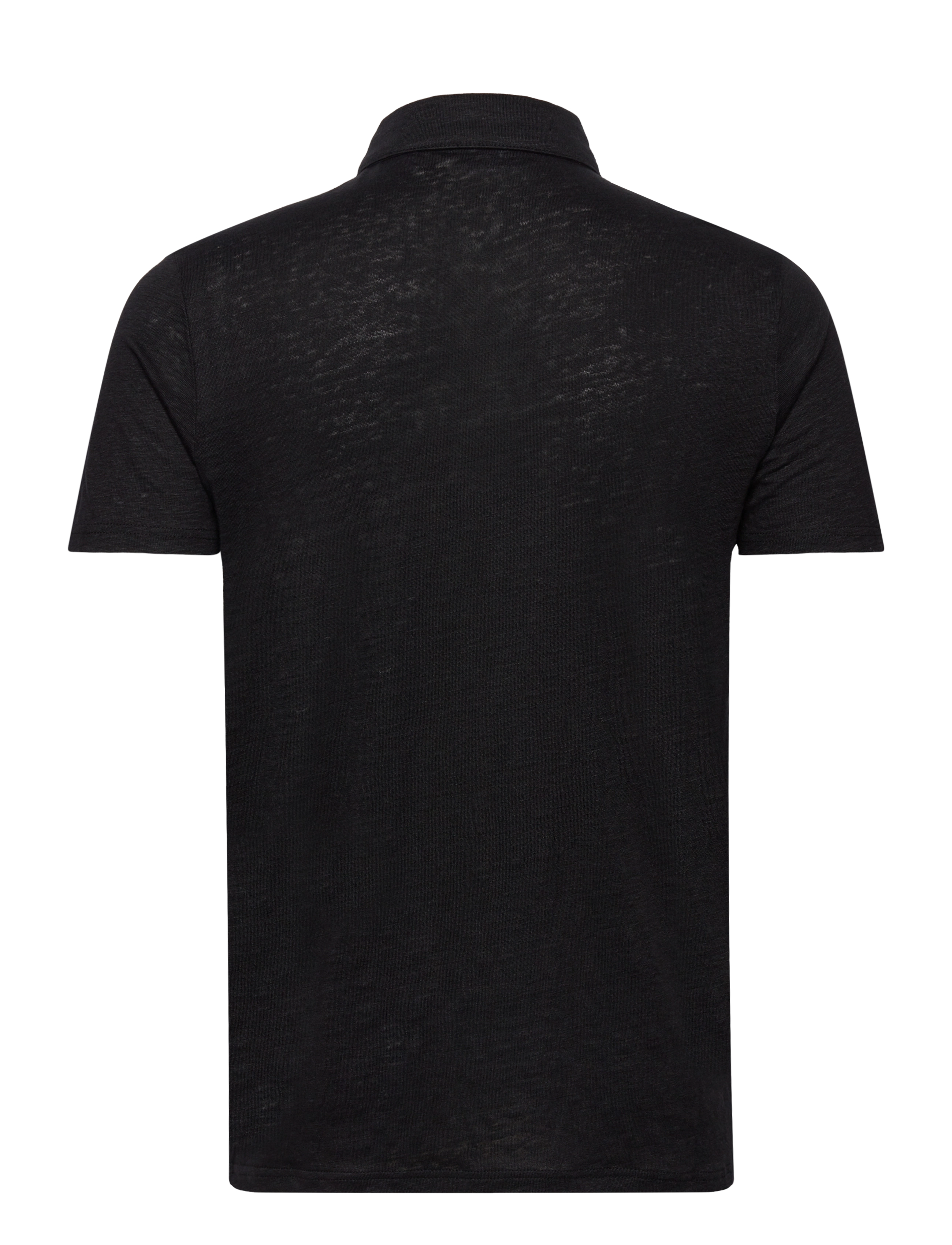 Knowledge Cotton Apparel - ROWAN linen polo - GOTS/Vegan - black jet - 1