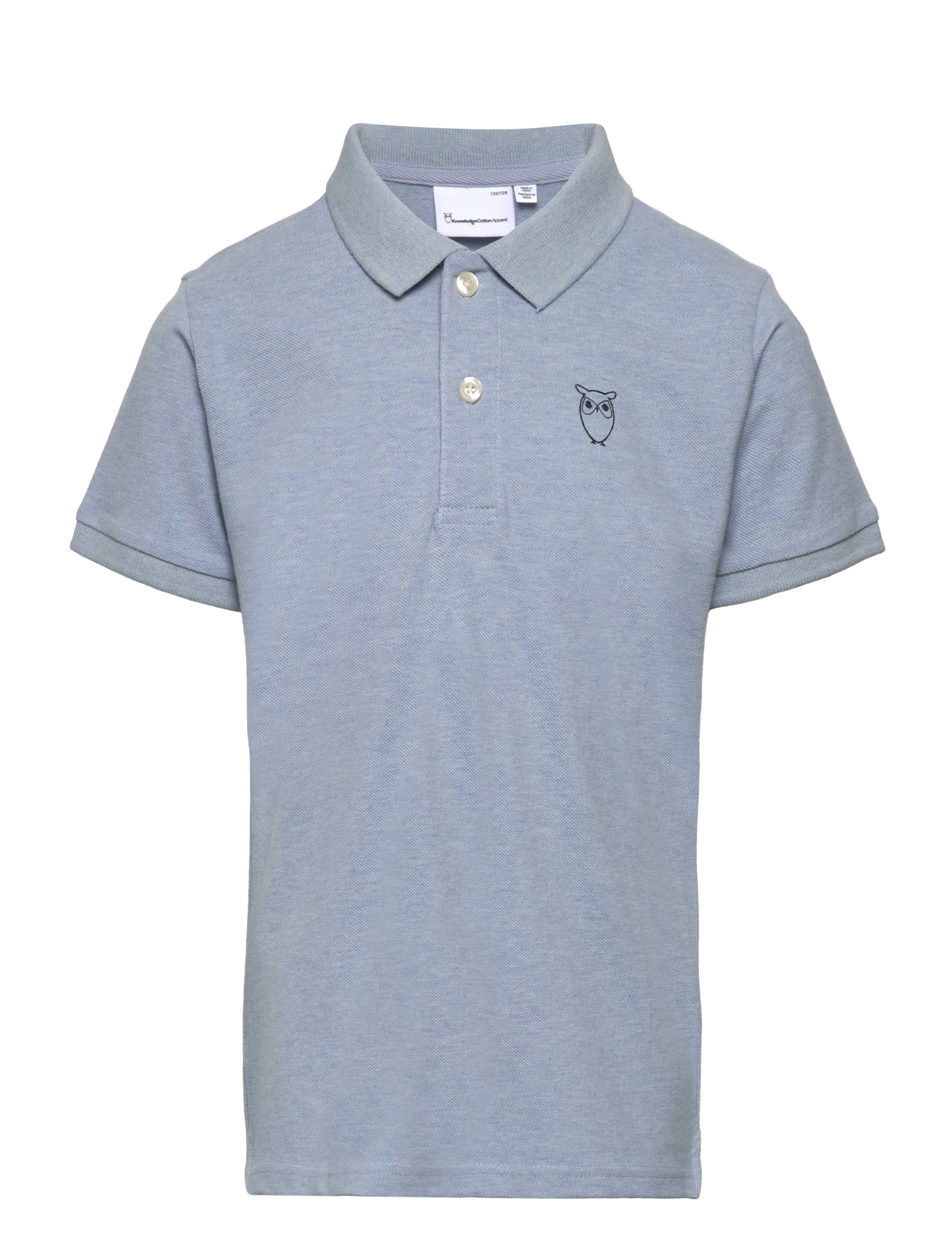 Knowledge Cotton Apparel - BASIL basic polo - GOTS/Vegan - sky way melange - 0
