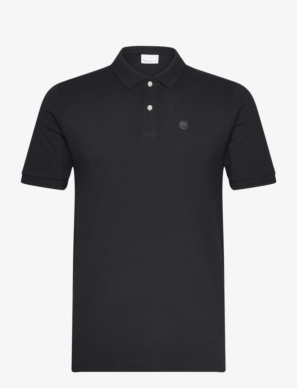 Knowledge Cotton Apparel - Basic badge polo - GOTS/Vegan - kurzärmelig - black jet - 1