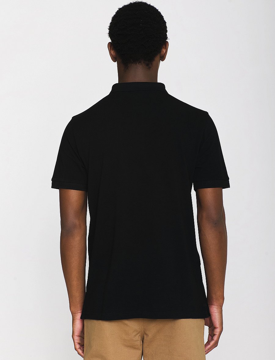 Knowledge Cotton Apparel - TOKE basic badge polo - GOTS/Vegan - short-sleeved polos - black jet - 3