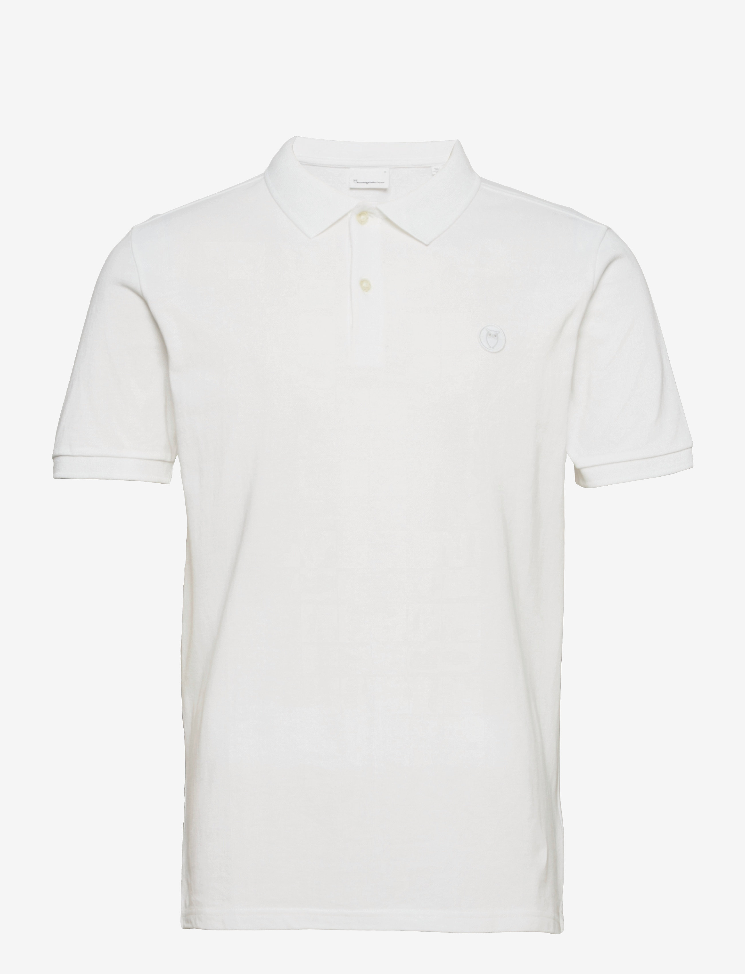 KNOWLEDGE Baumwolle APPAREL Toke Basic Badge Polo - Gots/Vegan Weiß - XXL - Herren
