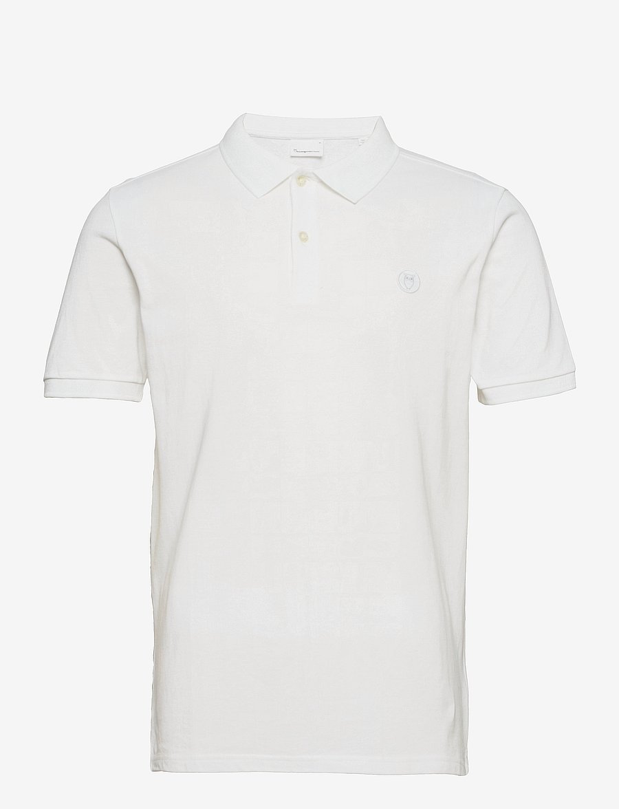 Knowledge Cotton Apparel - TOKE basic badge polo - GOTS/Vegan - kurzärmelig - bright white - 0