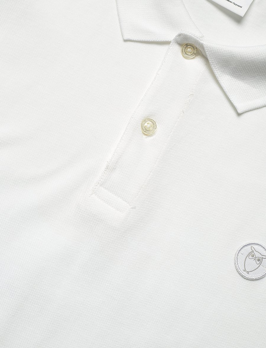 Knowledge Cotton Apparel - TOKE basic badge polo - GOTS/Vegan - kurzärmelig - bright white - 2