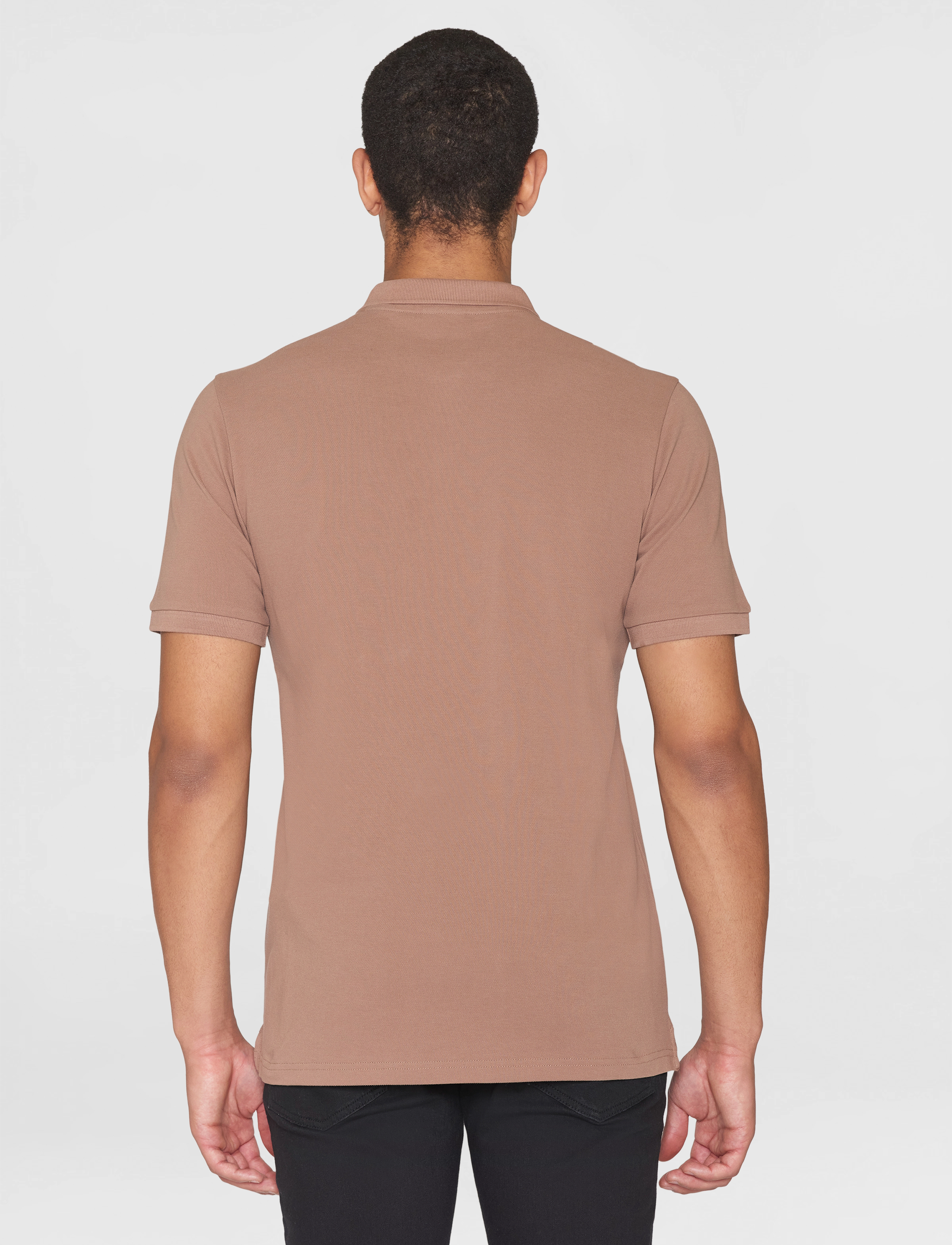 Knowledge Cotton Apparel - Basic badge polo - GOTS/Vegan - poloer - chocolate malt - 3