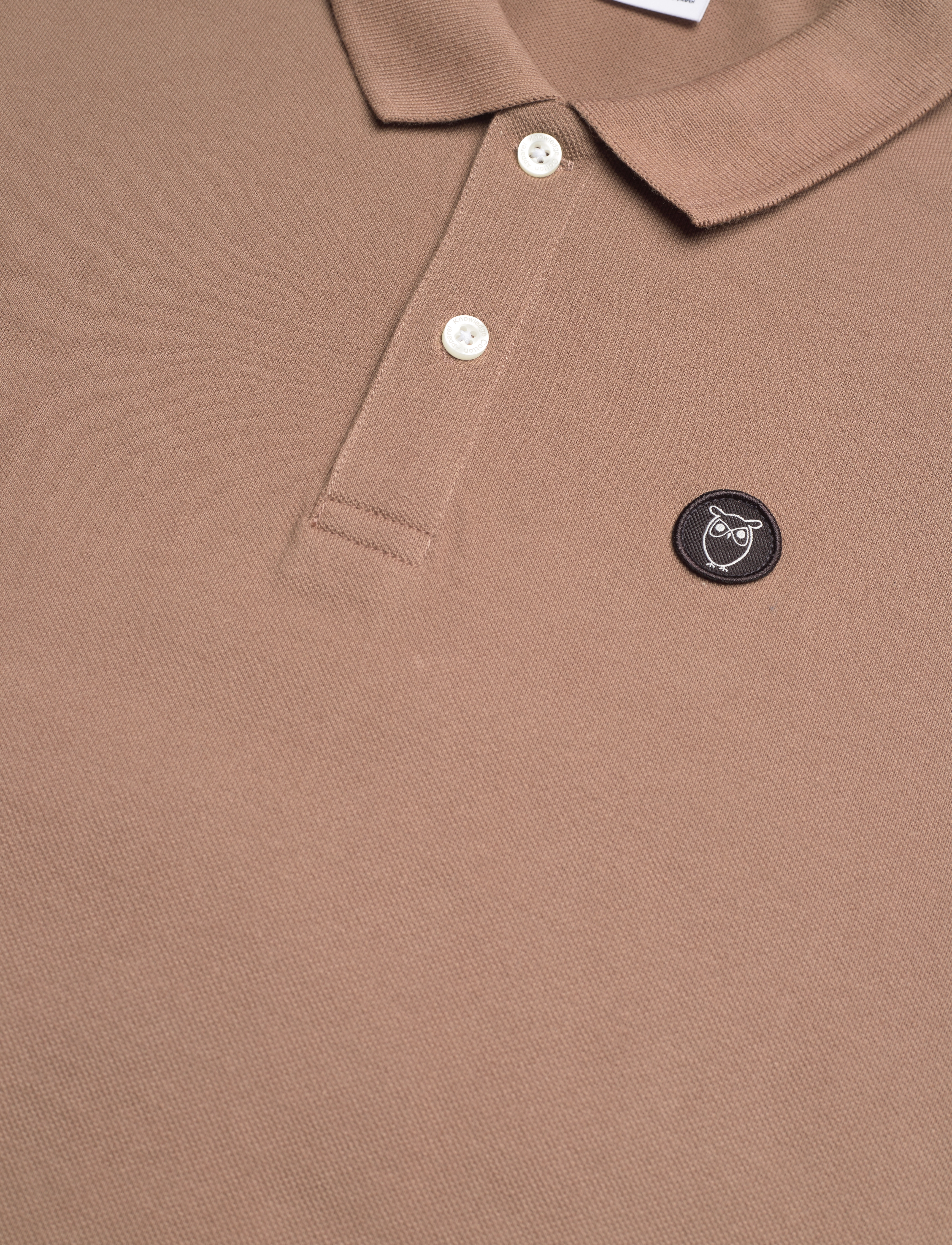 Knowledge Cotton Apparel - Basic badge polo - GOTS/Vegan - poloer - chocolate malt - 5