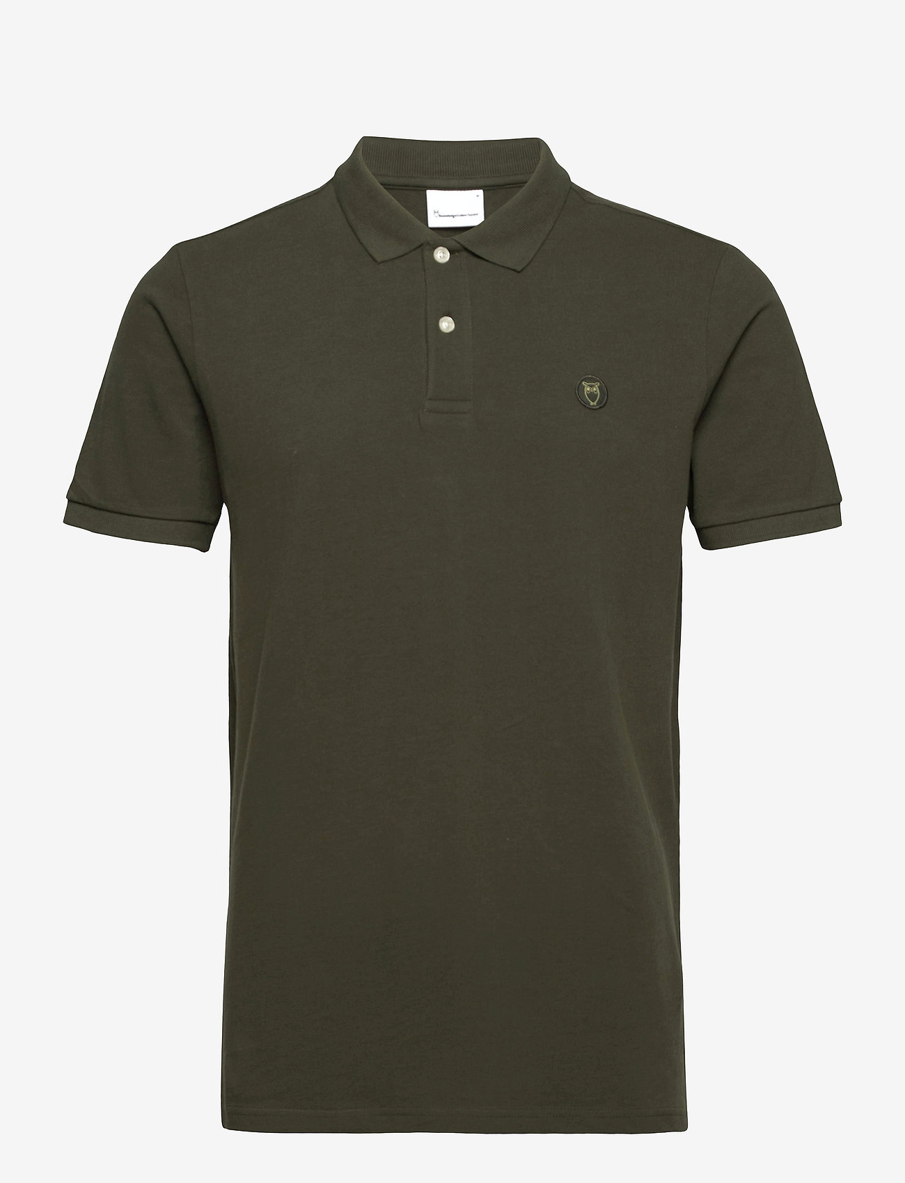 Knowledge Cotton Apparel - Basic badge polo - GOTS/Vegan - polosärgid - forrest night - 0