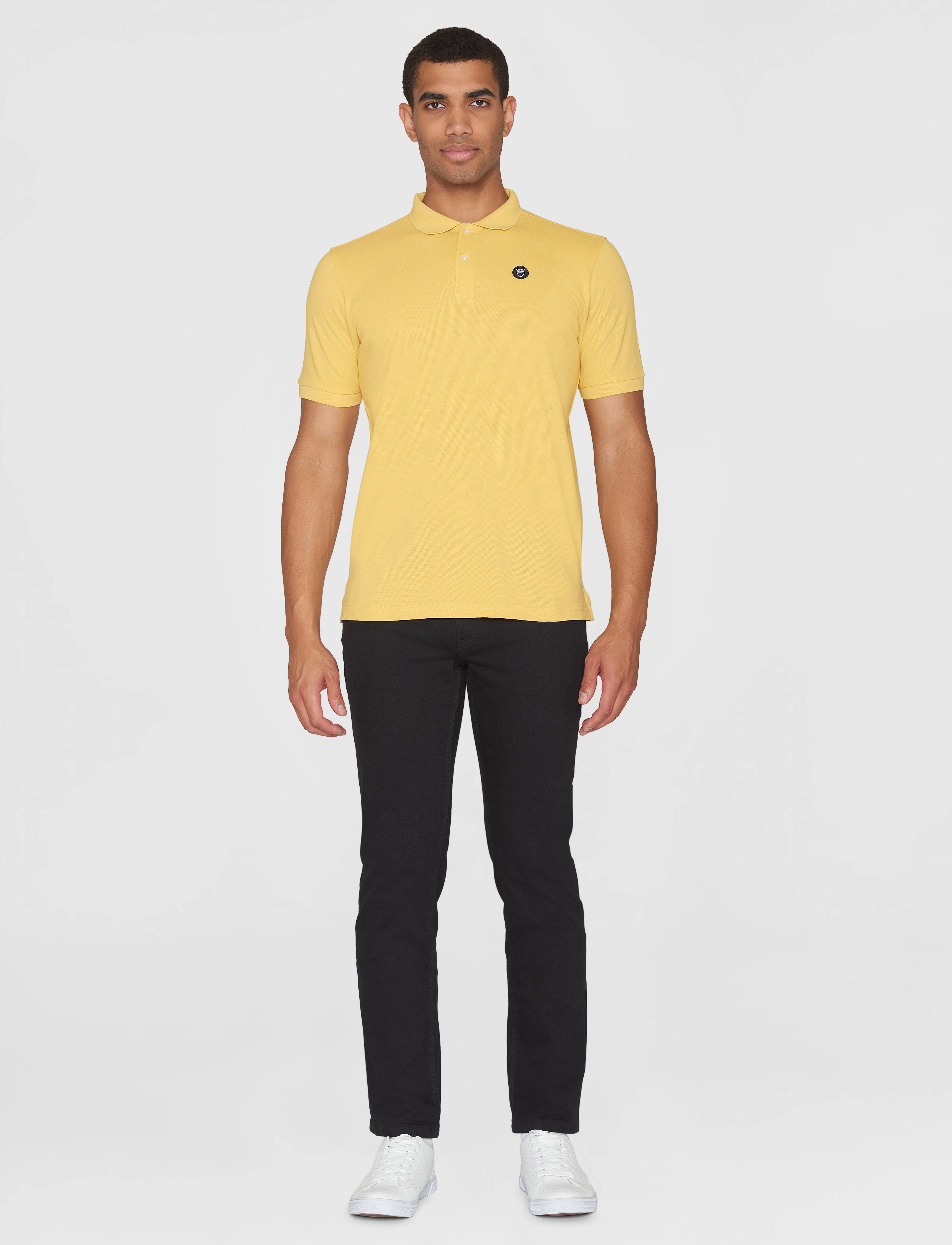 Knowledge Cotton Apparel - Basic badge polo - GOTS/Vegan - polosärgid - misted yellow - 4