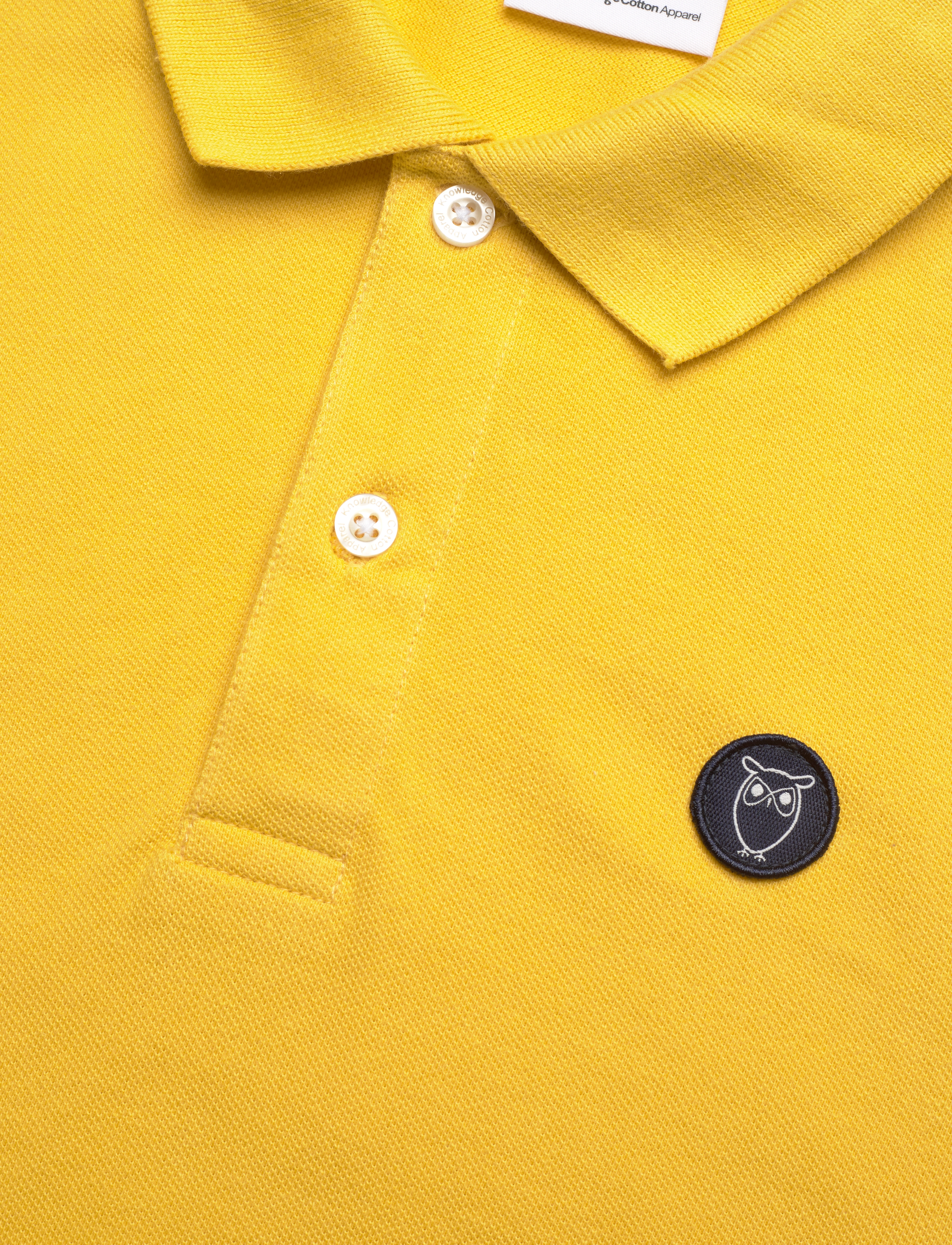Knowledge Cotton Apparel - Basic badge polo - GOTS/Vegan - polosärgid - misted yellow - 5